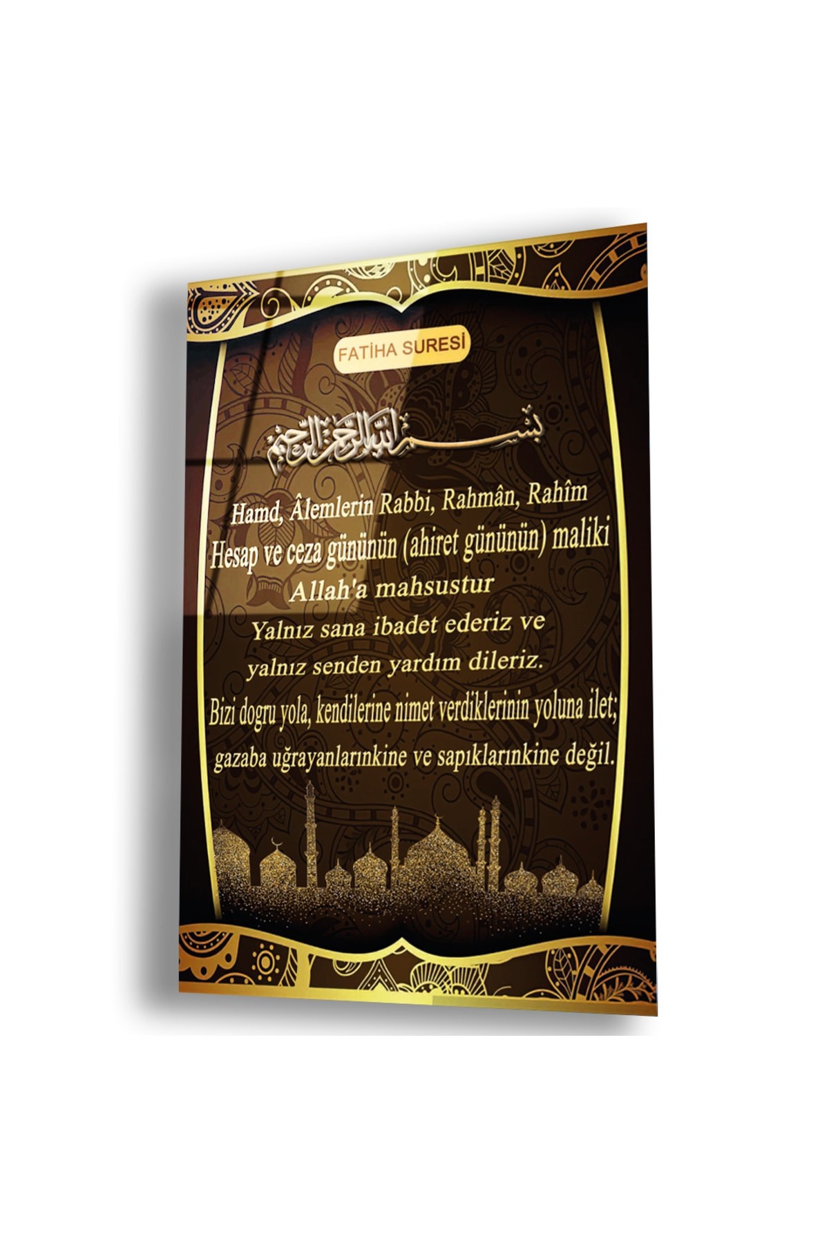 Minimal Fatiha Süresi UV Baskı Kırılmaz Cam Tablo