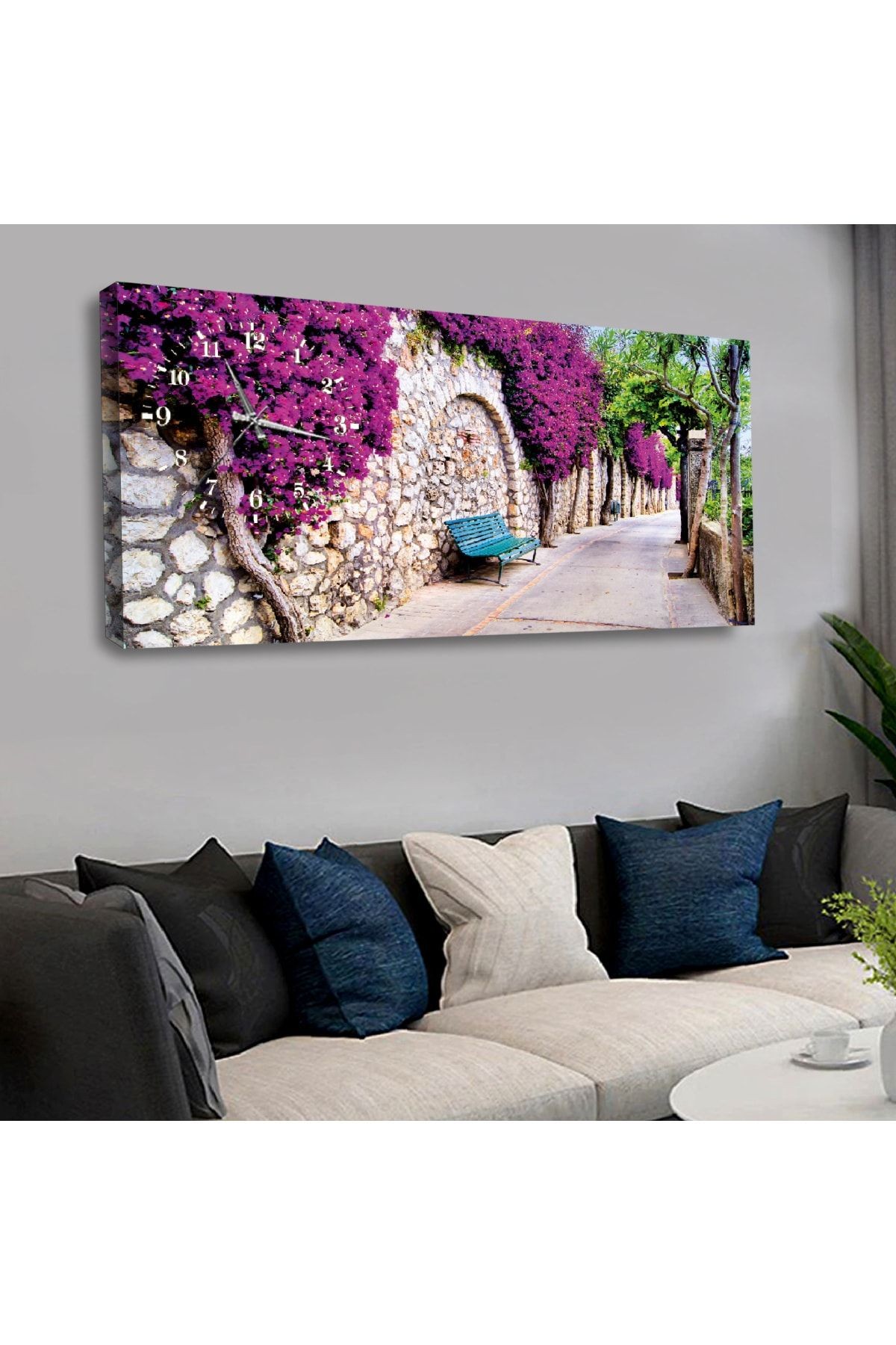 Zevahir 120x60 Cm Saatli Kanvas Tablo Kvs142