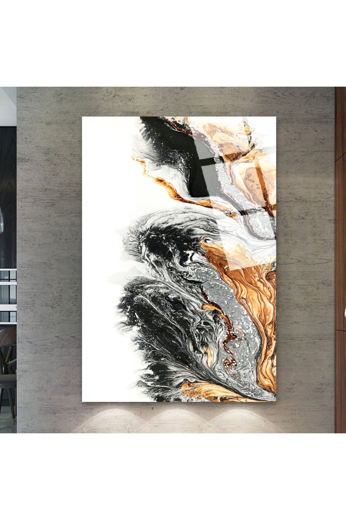 Sanat Tablosu Sanat Tablosu Kolaj Çizim UV Baskı Kırılmaz Cam Tablo