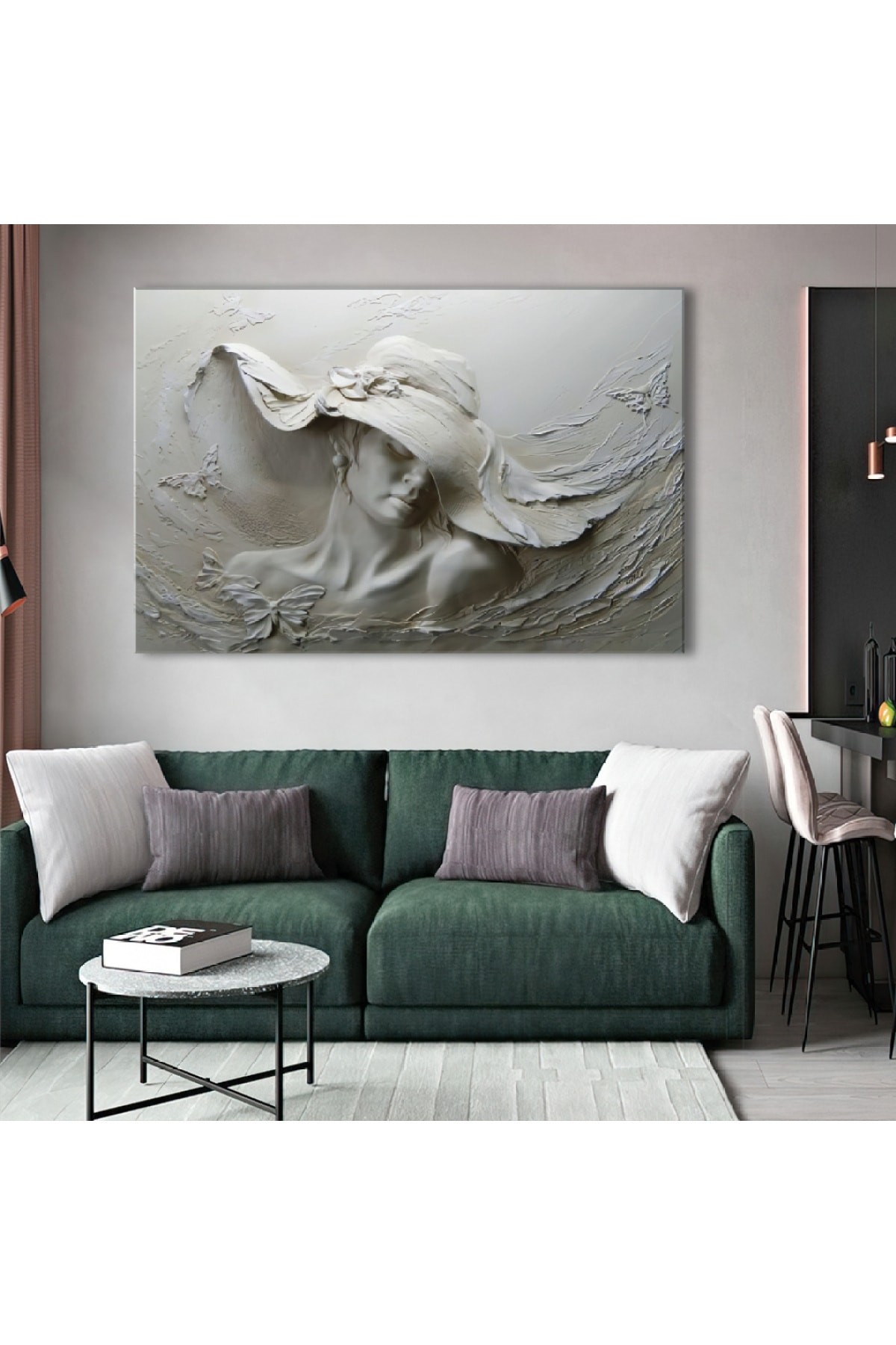 Heykel Sanatı Ahşap Şase Dijital Baskı Kanvas Tablo 120X80Cm