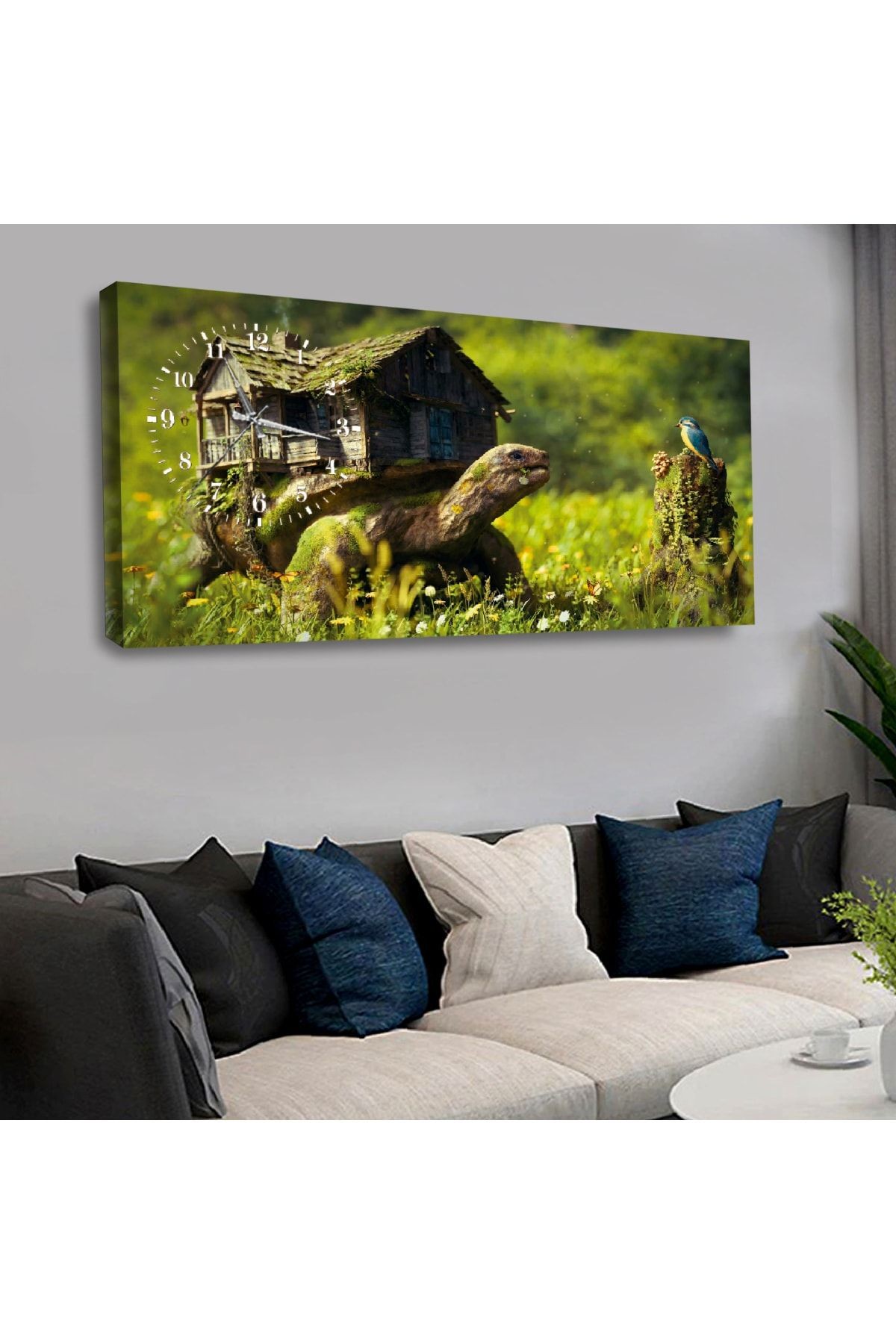 Zevahir 120x60 Cm Saatli Kanvas Tablo Kvs149
