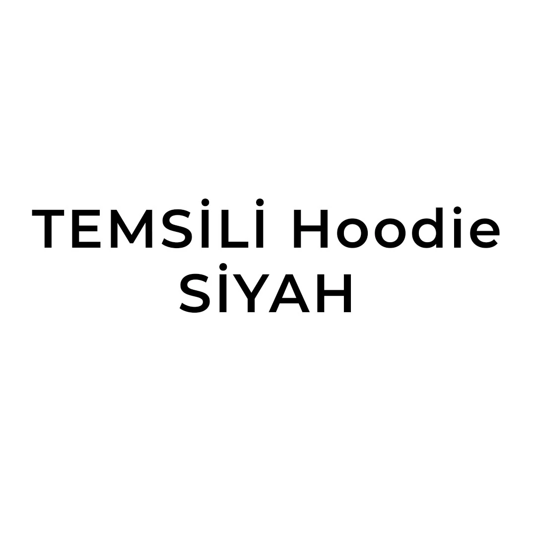 Siyah ''FILGE'' Hoodie