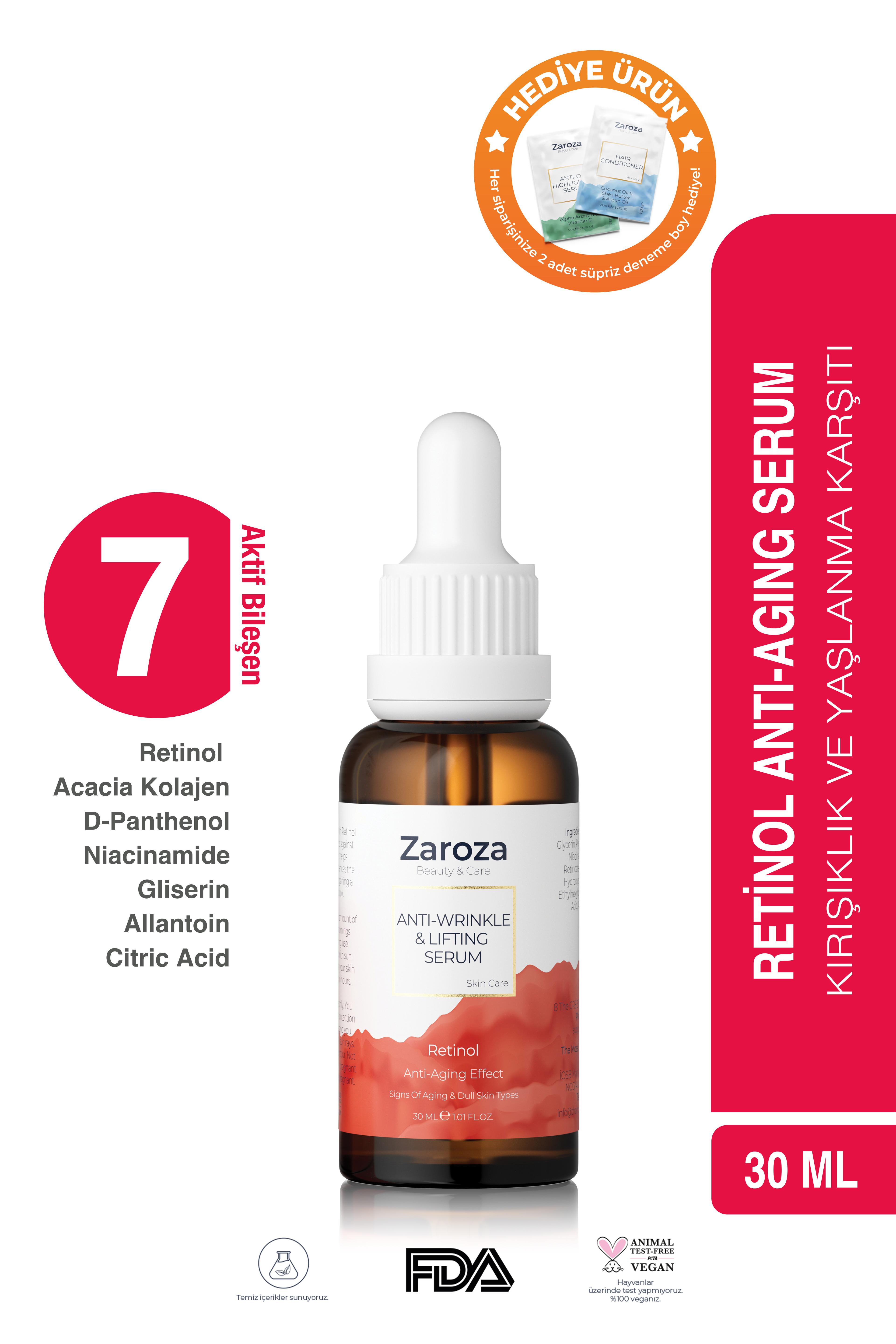 Kırışıklık & Sarkma Karşıtı Retinol Serum 30 ml