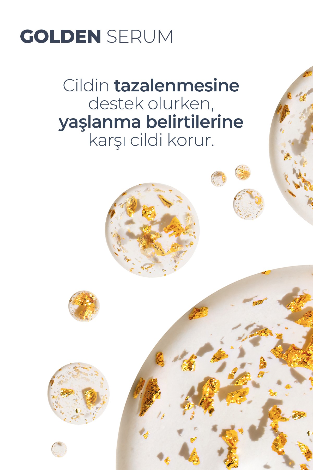 Golden Serum | Yaşlanma Karşıtı 24k Altın Yapraklı Serum - 30 ml