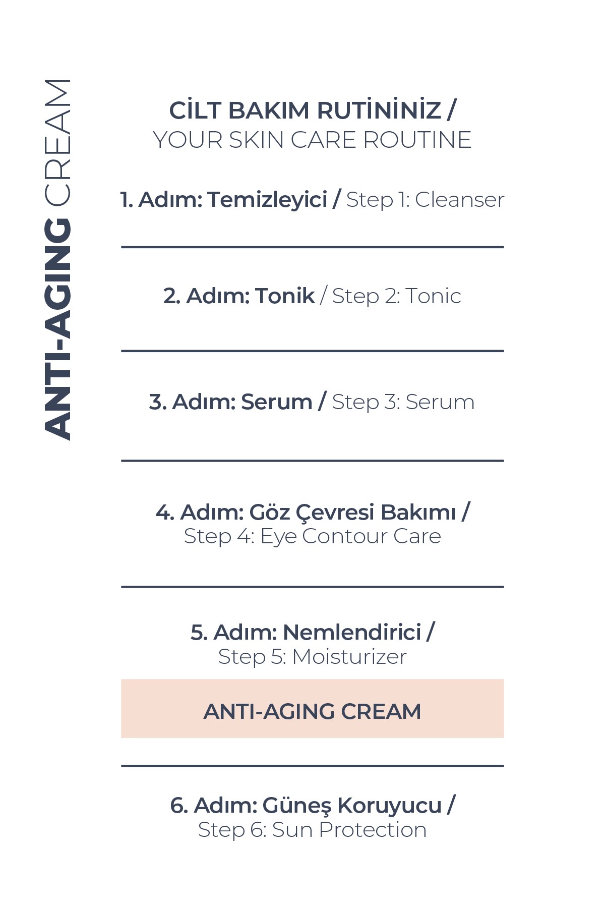 Anti-aging Cream | Kırışıklık Karşıtı & Yoğun Nem Kremi - 50 ml