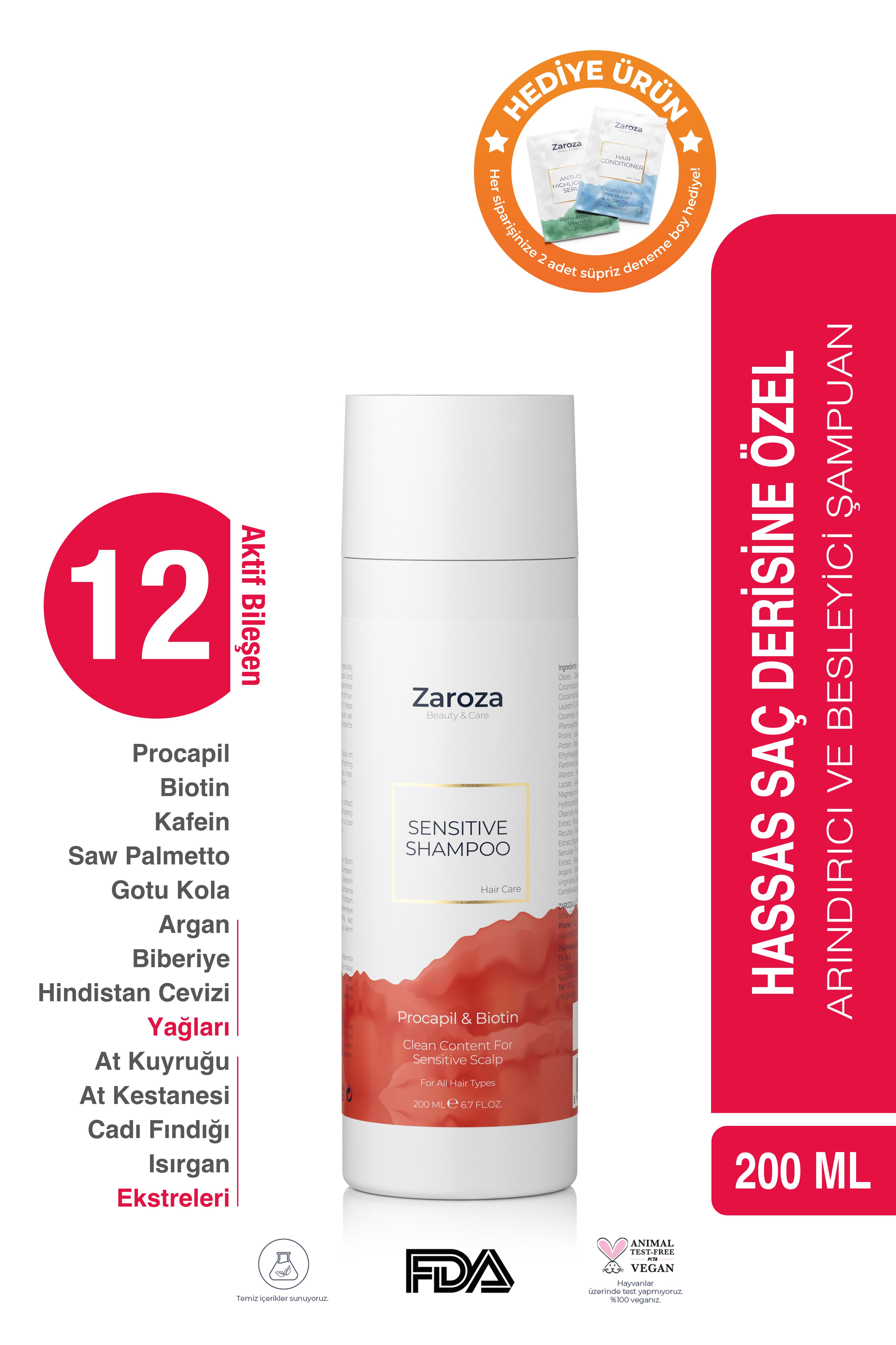 Sensitive Shampoo | Hassas Saç Derisi Için Dökülme Karşıtı Şampuan - 200 ml