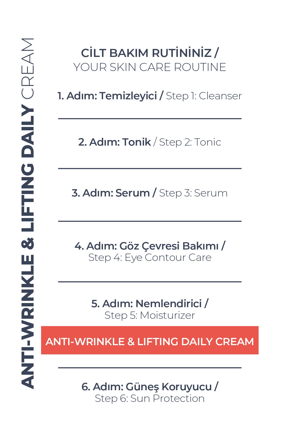 Anti-wrinkle & Lifting Daily Cream | Kırışıklık & Sarkma Karşıtı Retinol Gündüz Kremi 50 ml