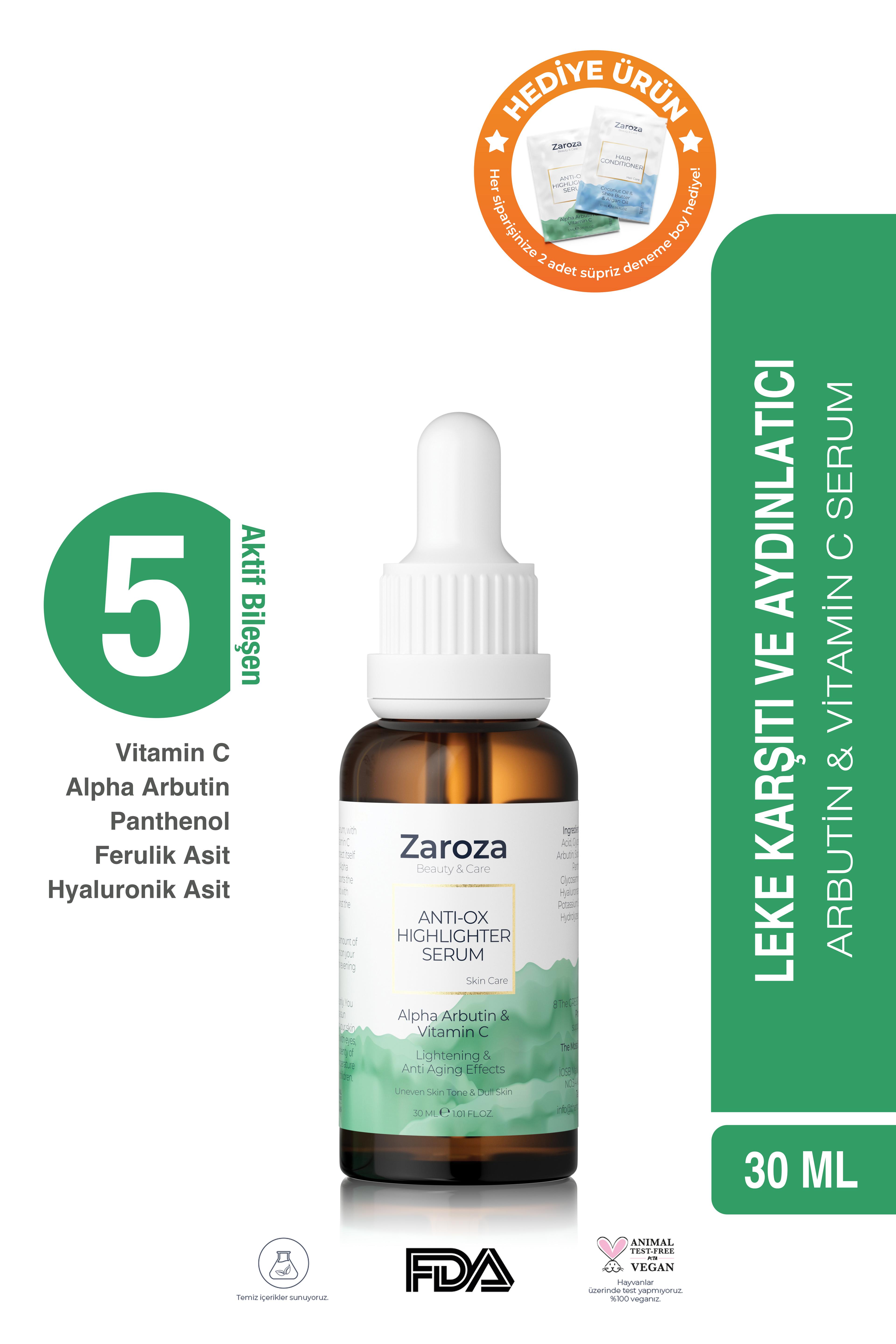 Leke ve Yaşlanma Karşıtı Serum - Anti-ox Highlighter Serum (ARBUTİN & VİTAMİN C) 30 ml