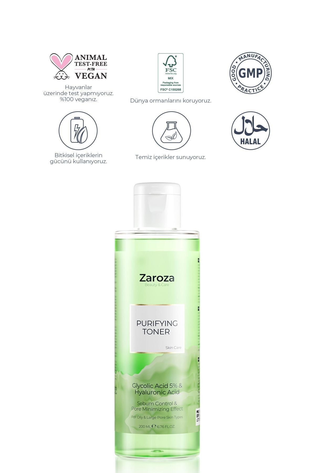 Purifying Toner | Arındırıcı & Gözenek Sıkılaştırıcı Yeşil Tonik 200 ml