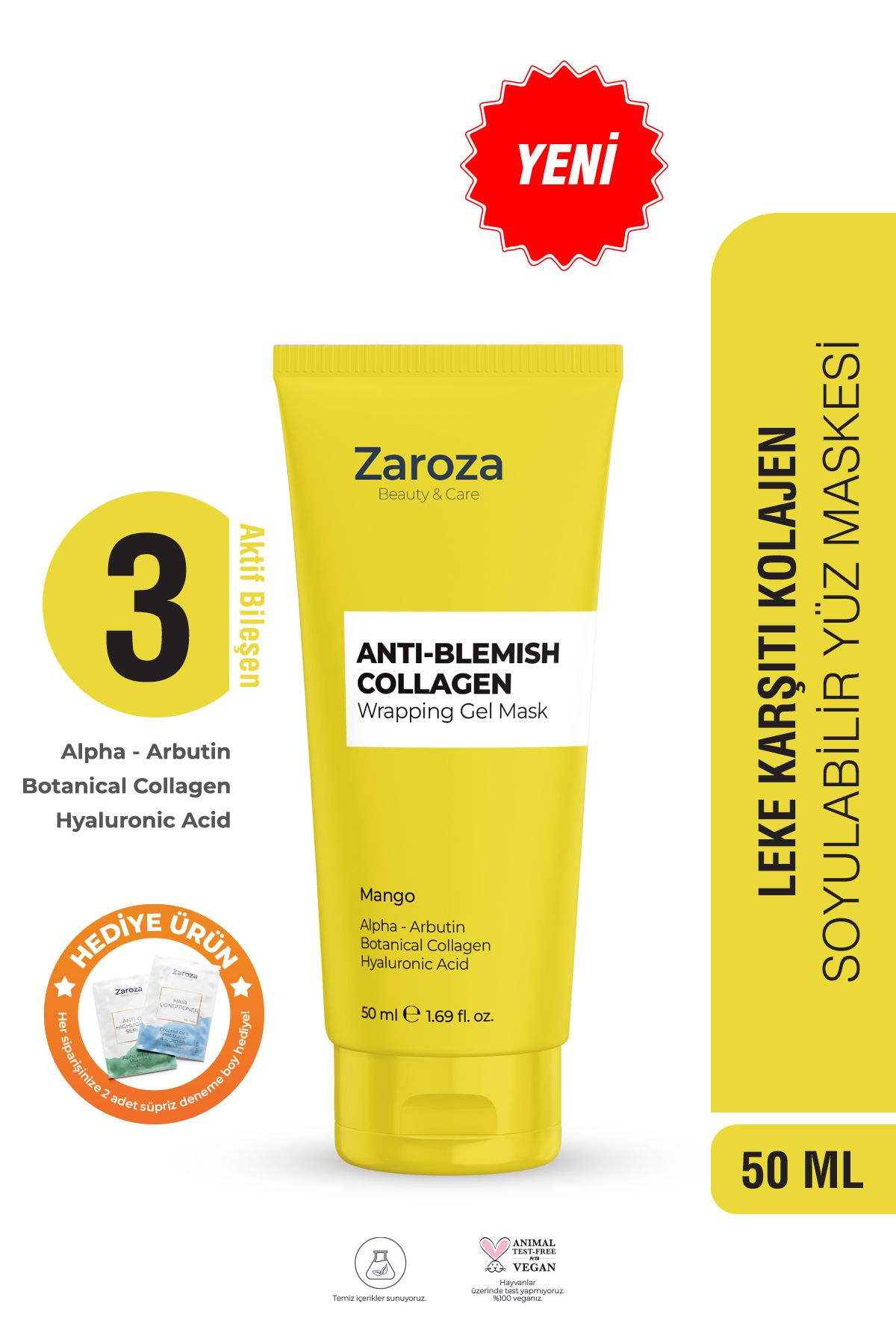 Leke Karşıtı Gece Boyu Etkili Soyulabilir Kolajen Yüz Maskesi 50 Ml (Alpha Arbutin )
