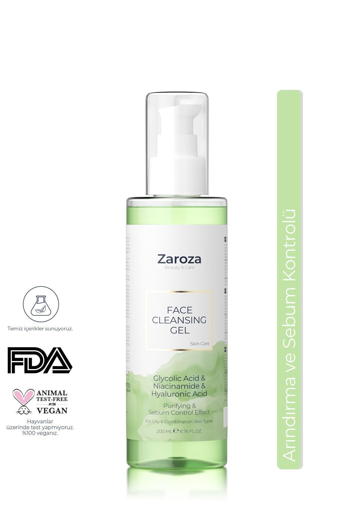 Face Cleansing Gel | Arındırıcı & Gözenek Sıkılaştırıcı Yüz Temizleme Jeli - 200 ml