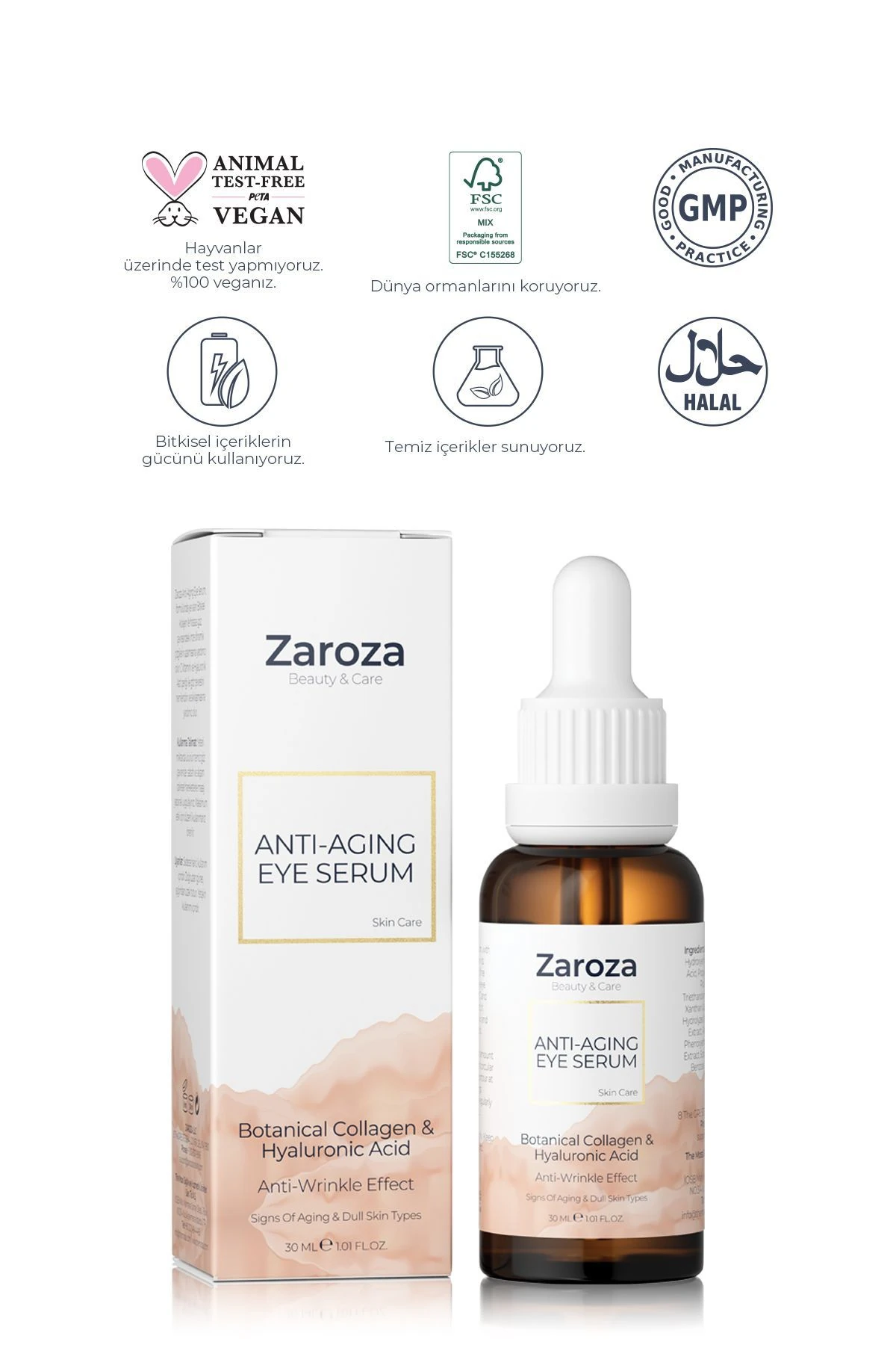 Kırışıklık Karşıtı & Nemlendirici Göz Çevresi Serum - Anti-aging Eye Serum 30 ml