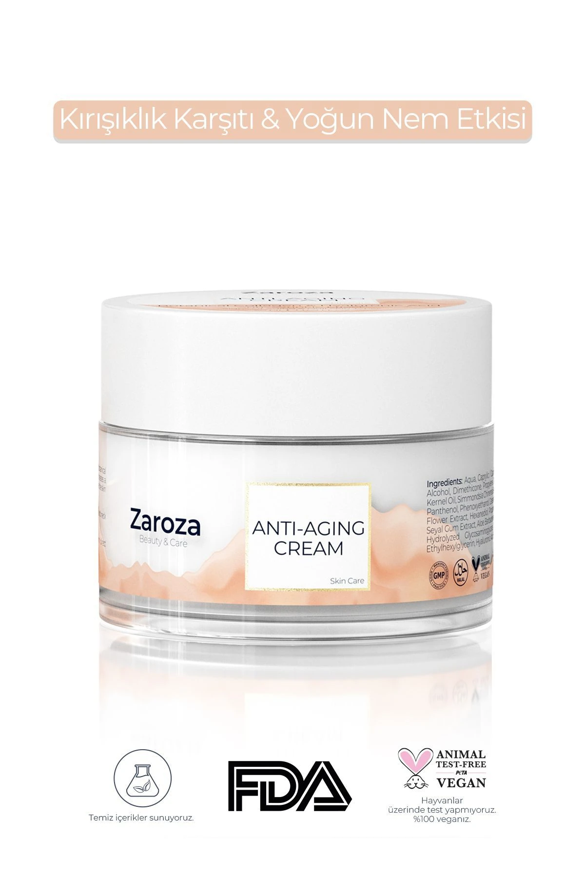 Anti-Aging Cream | Kırışıklık Karşıtı Yoğun Nem Kremi - Zaroza
