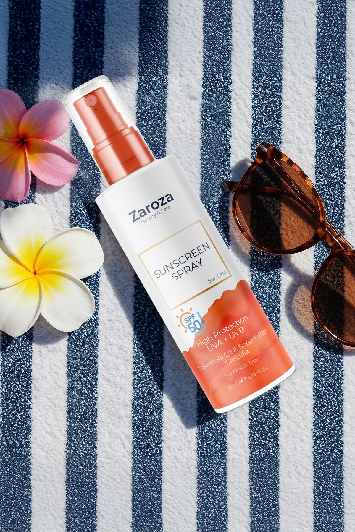 50 SPF+ UVA UVB Güneş Koruyucu Nemlendirici Cilt Losyonu (CALENDULA OIL / SHEA BUTTER / CENTELLA)