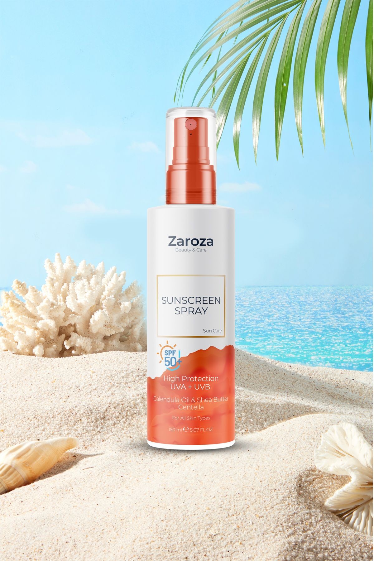 50 SPF+ UVA UVB Güneş Koruyucu Nemlendirici Cilt Losyonu (CALENDULA OIL / SHEA BUTTER / CENTELLA)
