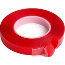 TİRAN ÇİFT TARAFLI SİLİKONİZE ŞEFFAF BANT 18mm 2 yrd 