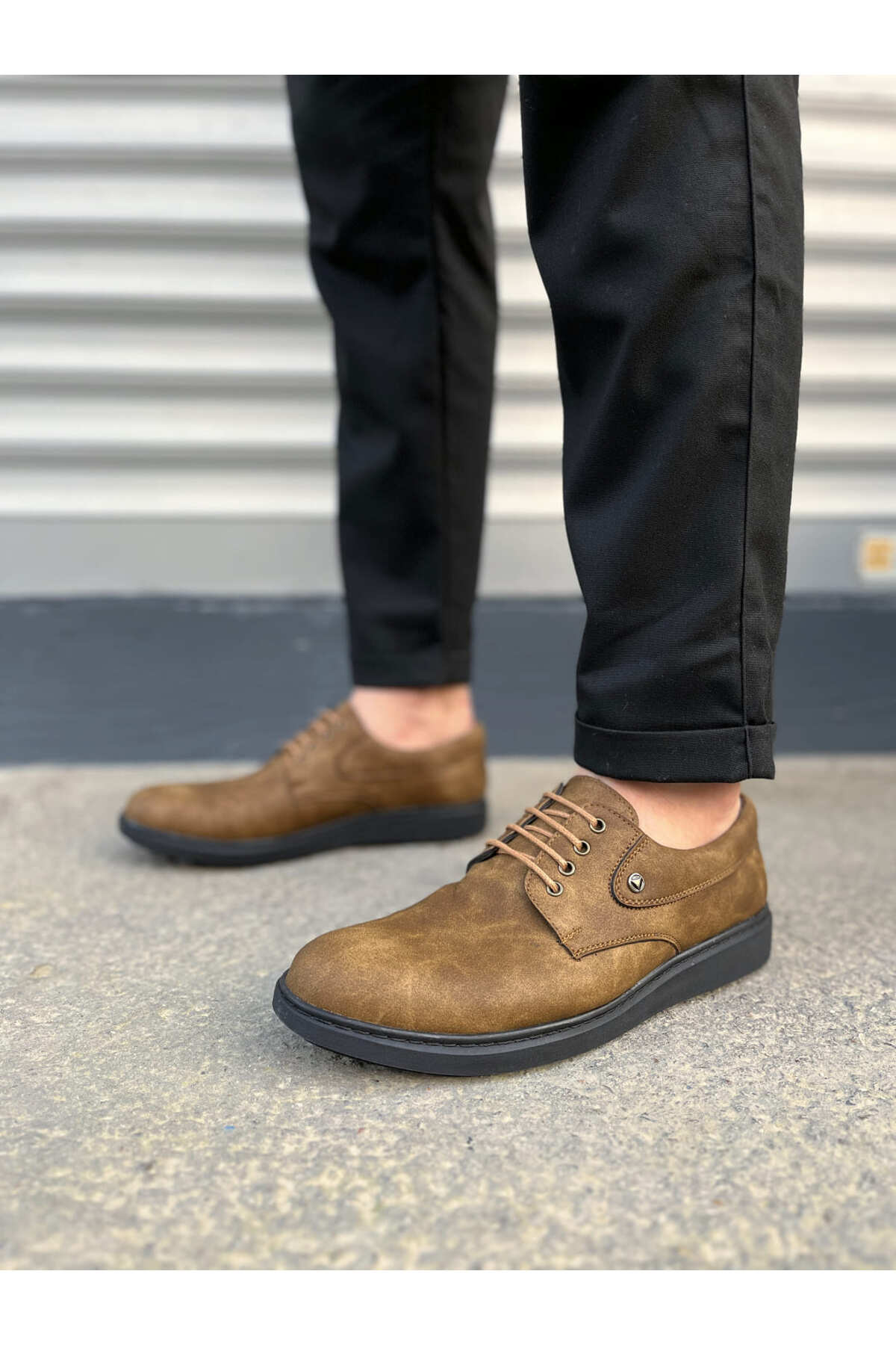 JY0610 Clasico Bağcıklı Cilt Erkek Günlük Klasik Ayakkabı CST - Camel