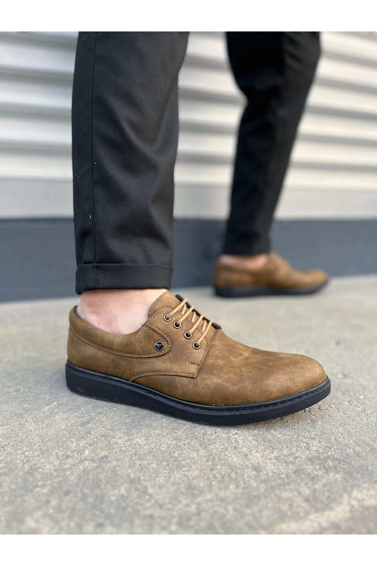 JY0610 Clasico Bağcıklı Cilt Erkek Günlük Klasik Ayakkabı CST - Camel - camel-cilt-cst