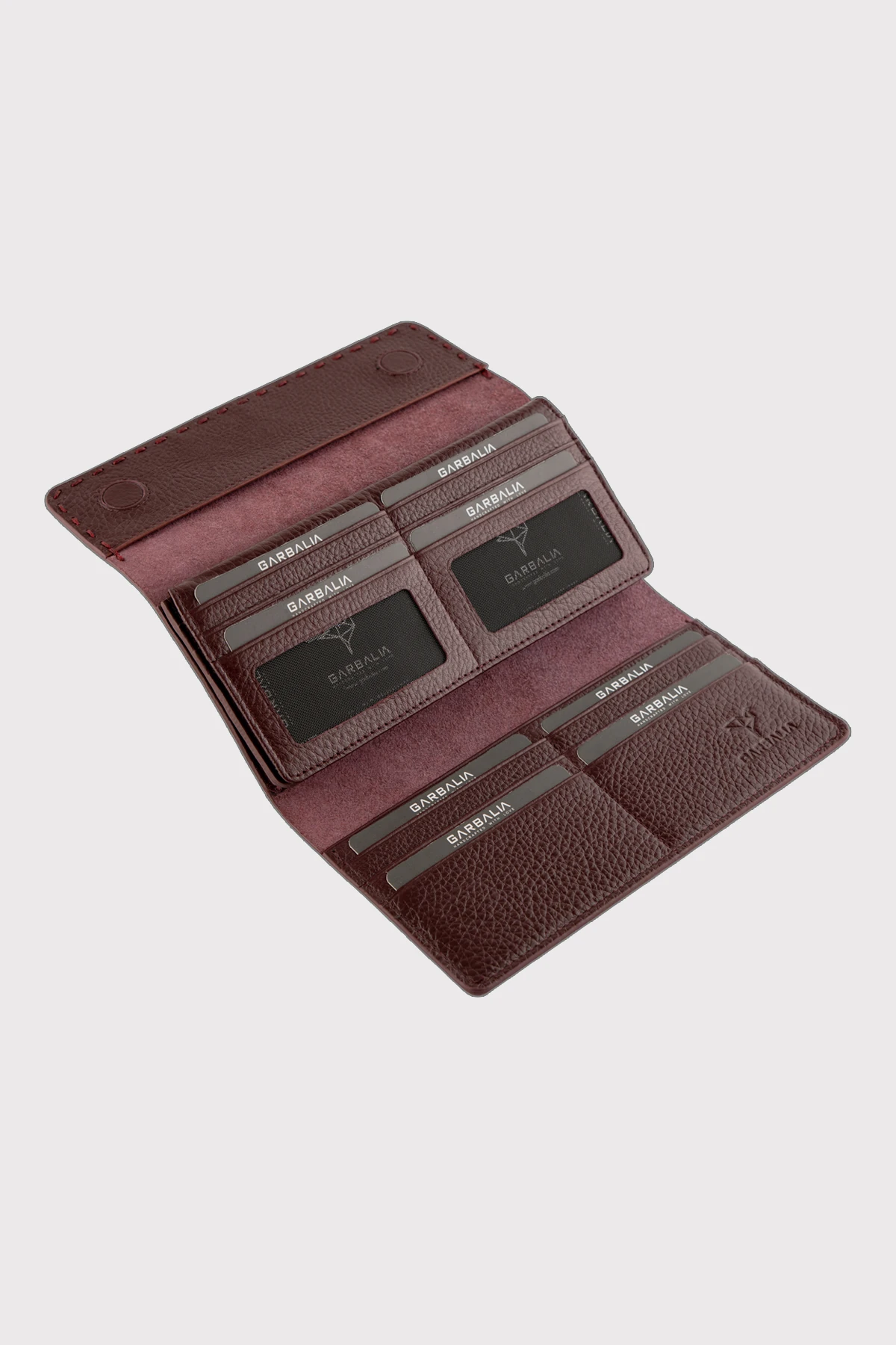 Garbalia Paris Hakiki Deri Saraç Dikişli Telefon Bölmeli Kadın Portföy Cüzdanı