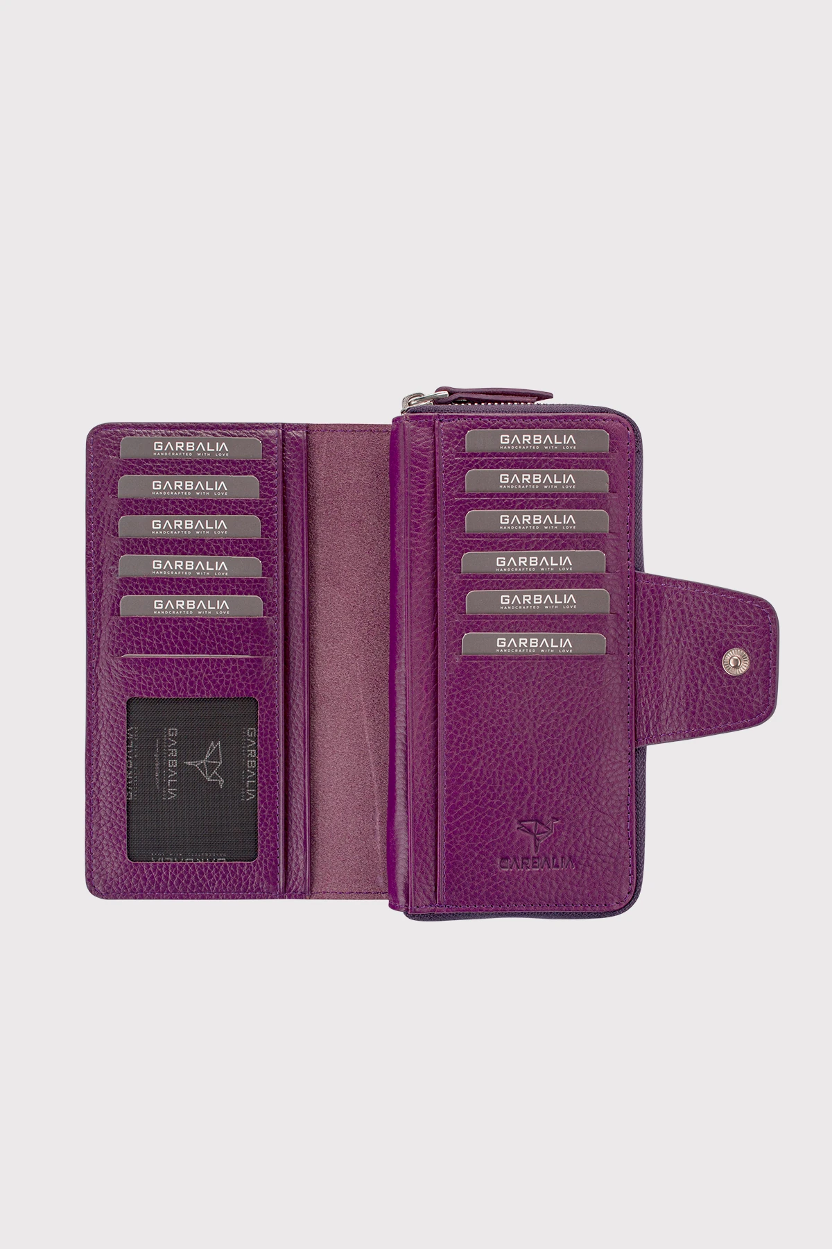 Garbalia Lobby Hakiki Deri Fermuarlı Portföy Kadın Cüzdanı