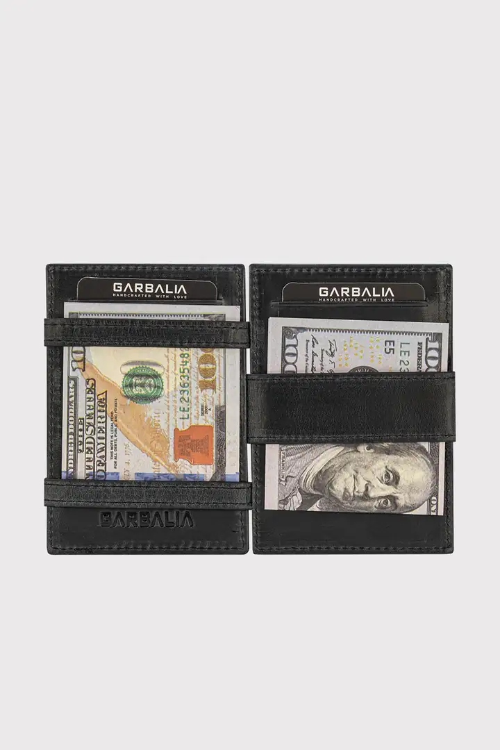 Garbalia Magic Hakiki Deri Unisex Sihirbaz Kartlık Cüzdan