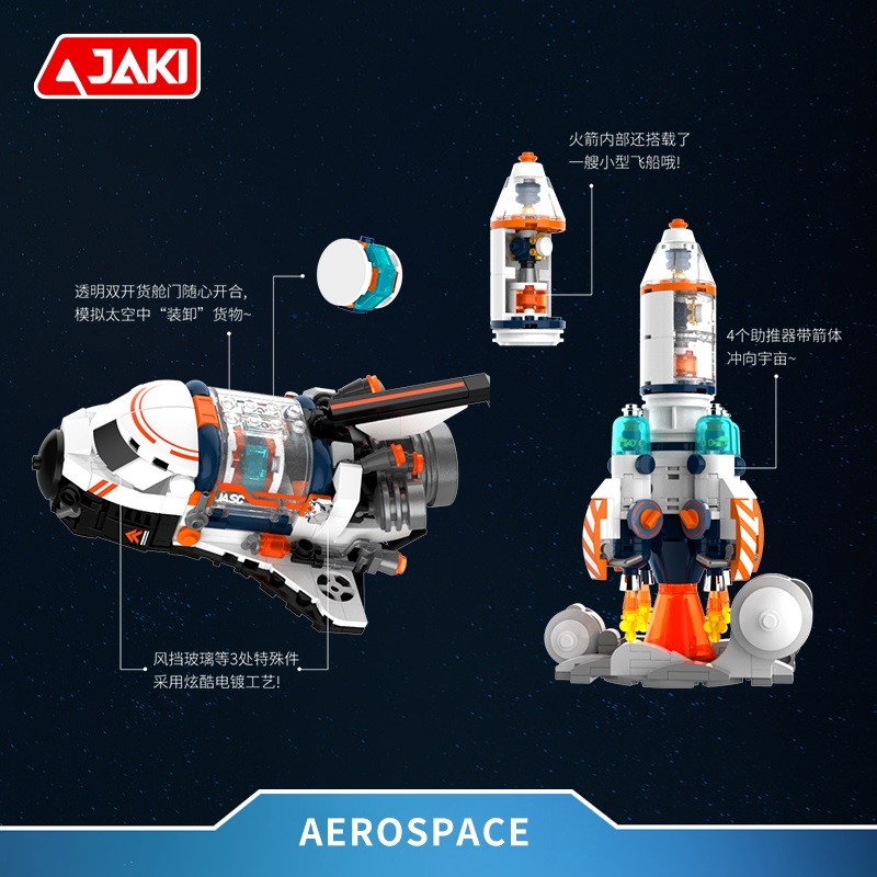 Jaki Mini Uzay Serisi - Astronot 302 Parça Oyuncak Yapım Seti