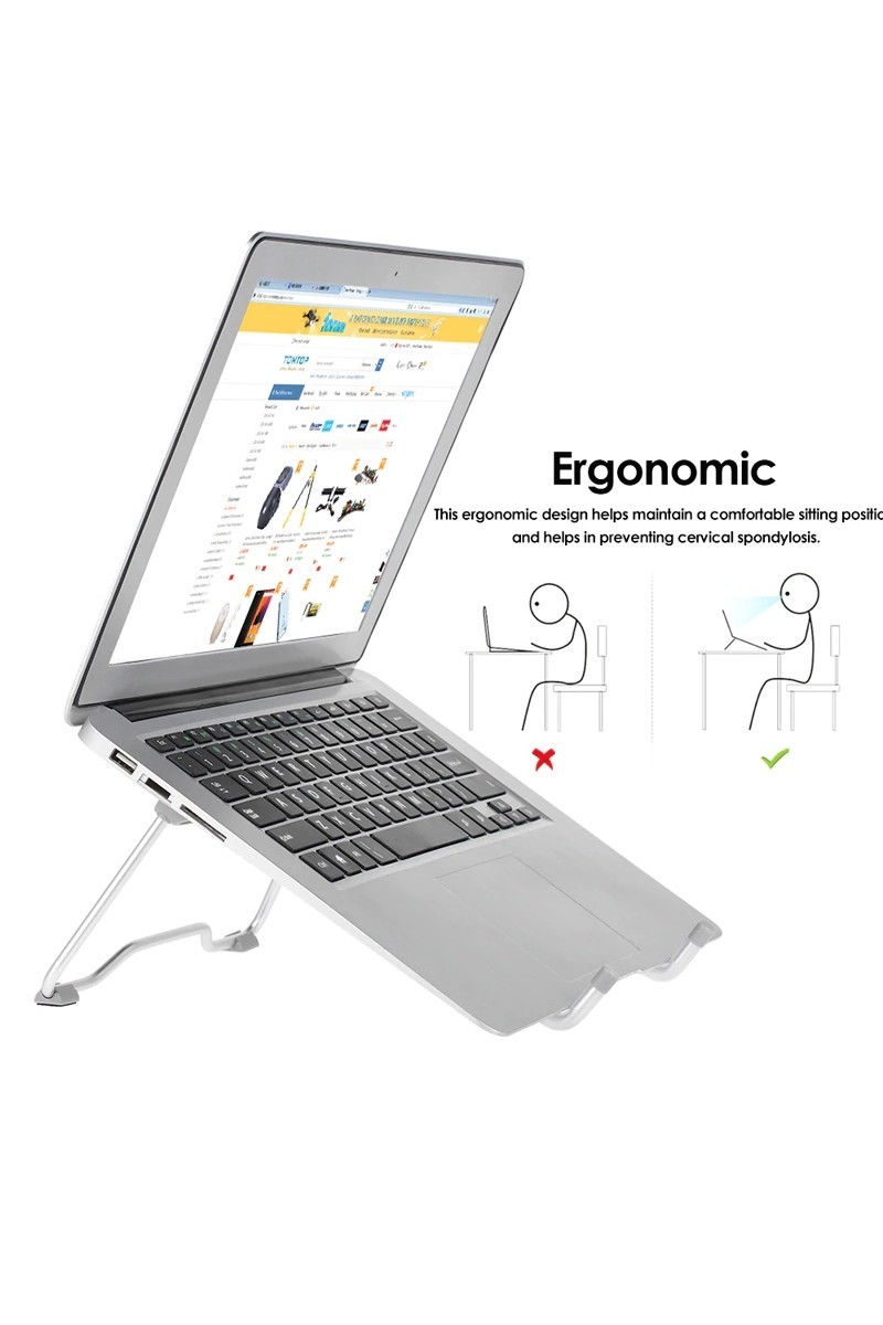 Alüminyum Ayarlı Laptop Tablet Notebook Yükseltici Tutucu