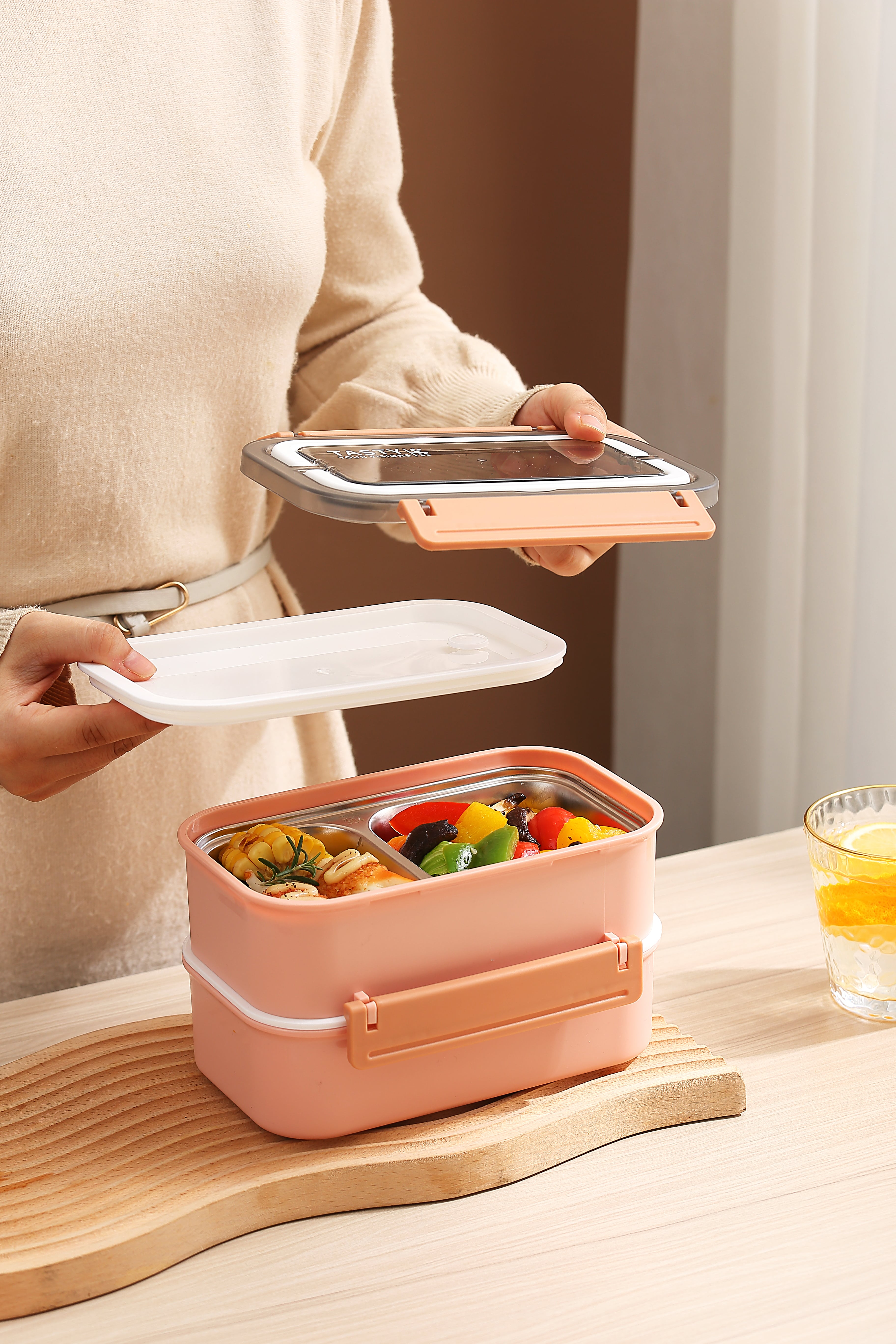 Çift Katmanlı Paslanmaz Çelik Beslenme Kabı-1600 ml Beslenme Kutusu