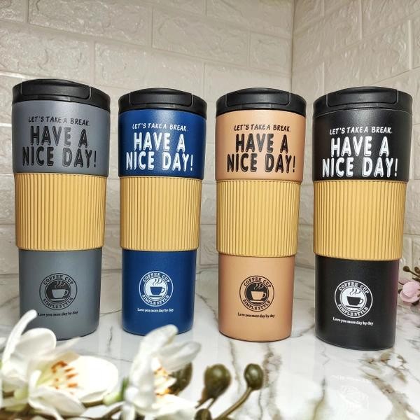 Bentopia Çift Katmanlı Paslanmaz Çelik Termos Bardak 500 ml Kupa