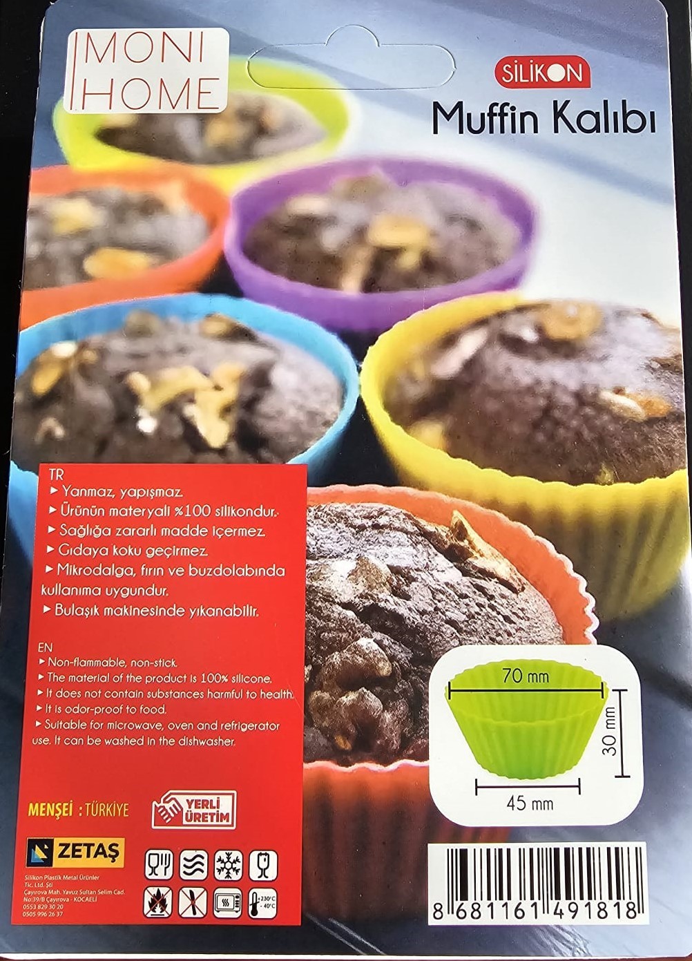 Silikon Muffin Kalıbı 6 lı 