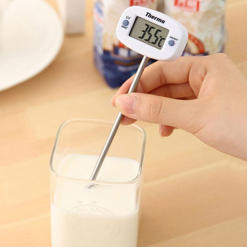 Thermo Oynar Başlıklı Dijital Mutfak Sıvı Gıda Et Su Yiyecek Sıcaklık Ölçer Termometresi