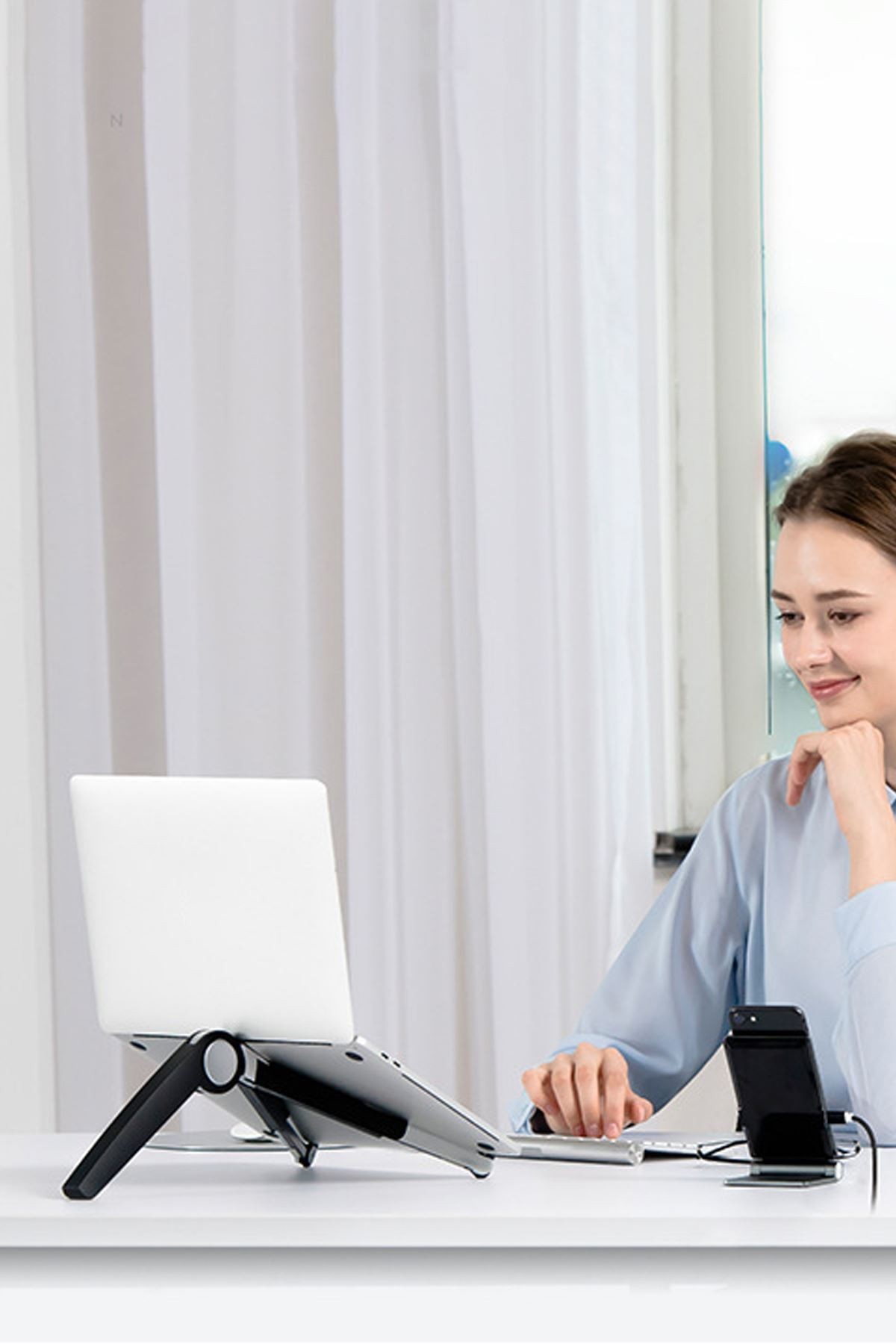 Alüminyum Portatip Ayarlı Laptop Notebook İpad Yükseltici Tutucu