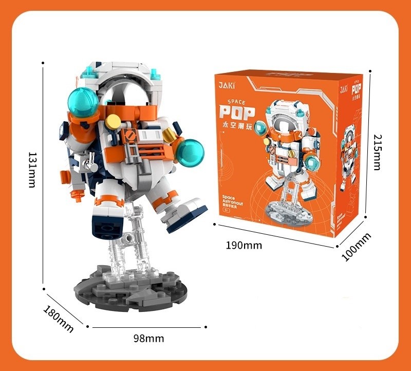 Jaki Mini Uzay Serisi - Astronot 302 Parça Oyuncak Yapım Seti