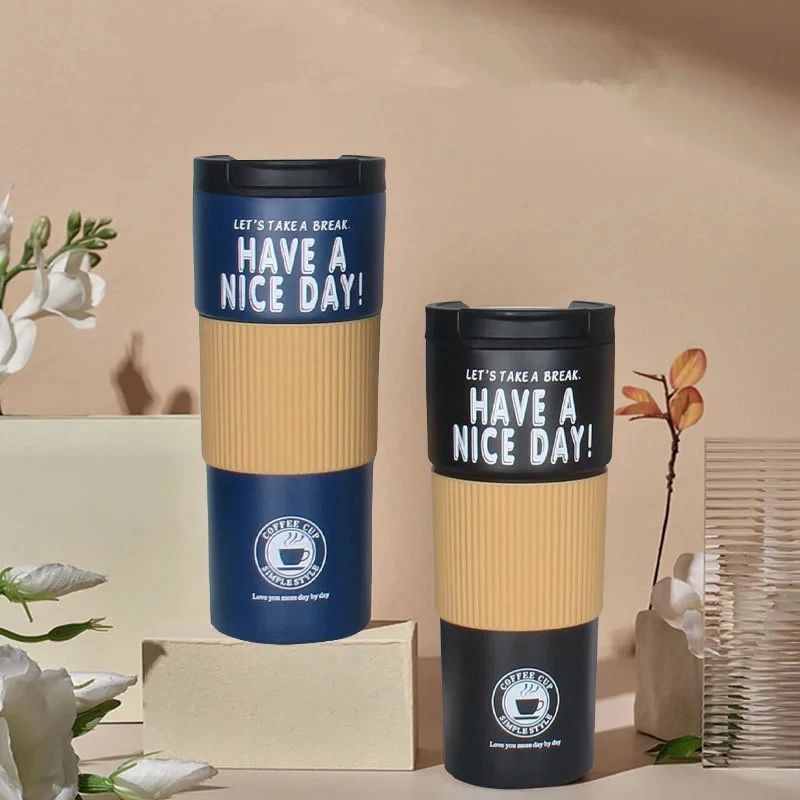 Bentopia Çift Katmanlı Paslanmaz Çelik Termos Bardak 500 ml Kupa