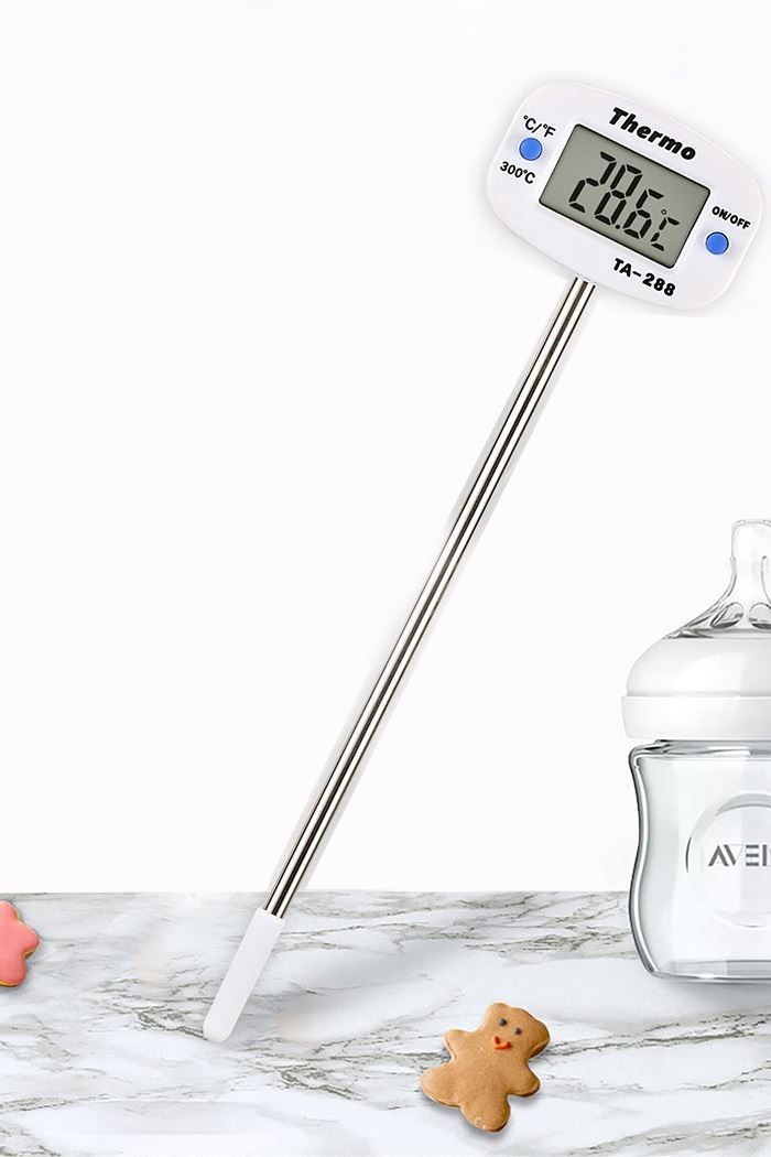 Thermo Oynar Başlıklı Dijital Mutfak Sıvı Gıda Et Su Yiyecek Sıcaklık Ölçer Termometresi