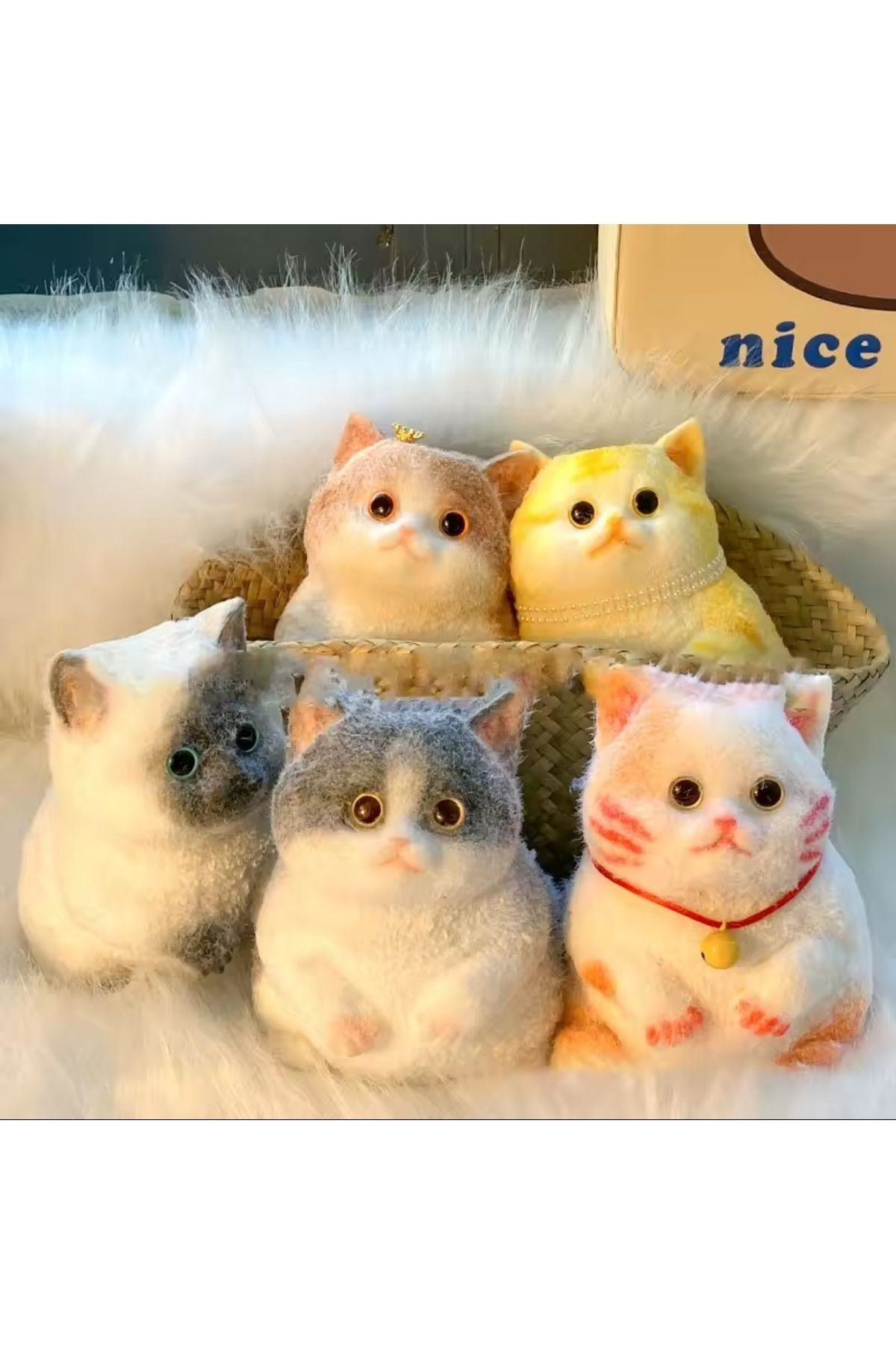 Tombik Kedi Sukuşi Yumuşacık Tüylü Kedi Squishy Taba Pati Model Tatlı Kedi Oyuncak