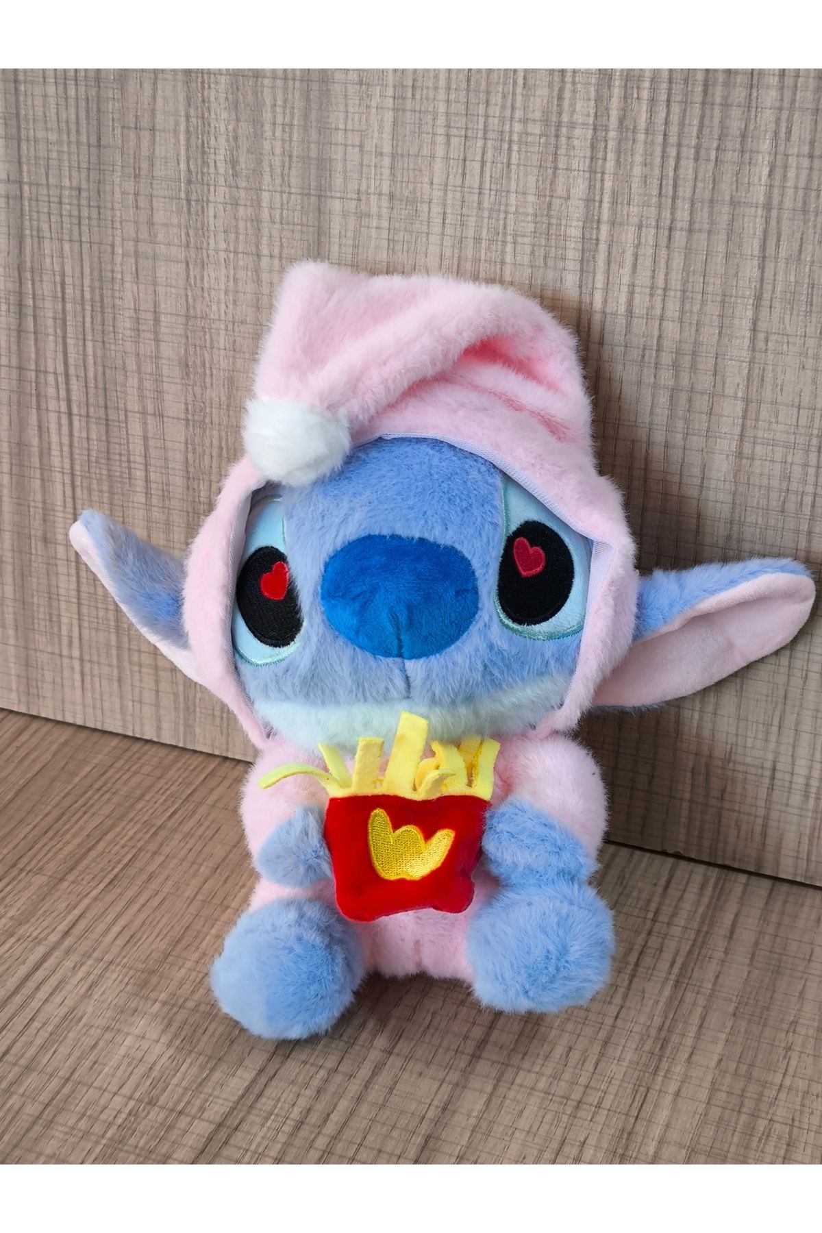 stitch peluş oyuncak 30cm popmart kostümlü stich peluş oyuncak figür - pembe