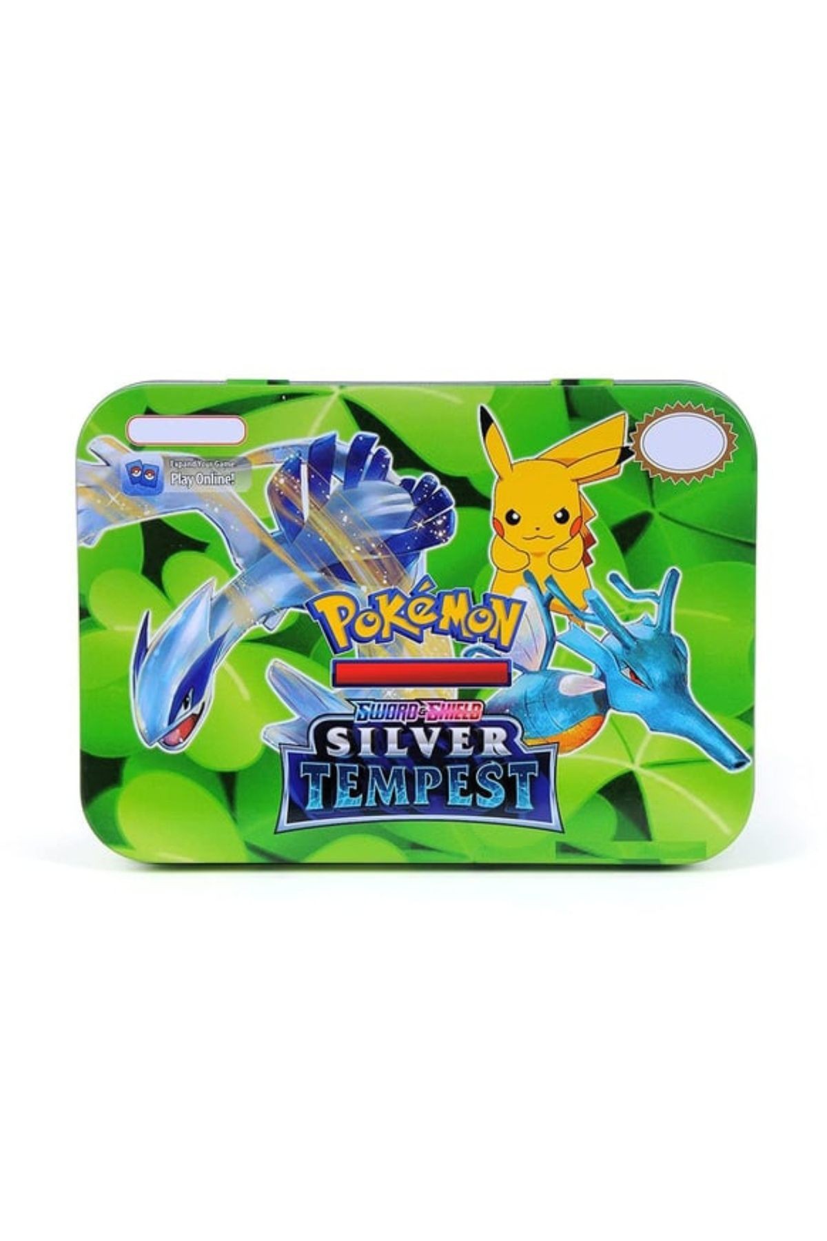 Pokemon kart 55 adet silver tempest ve crown zenith metal kutulu pokekart 55 adet