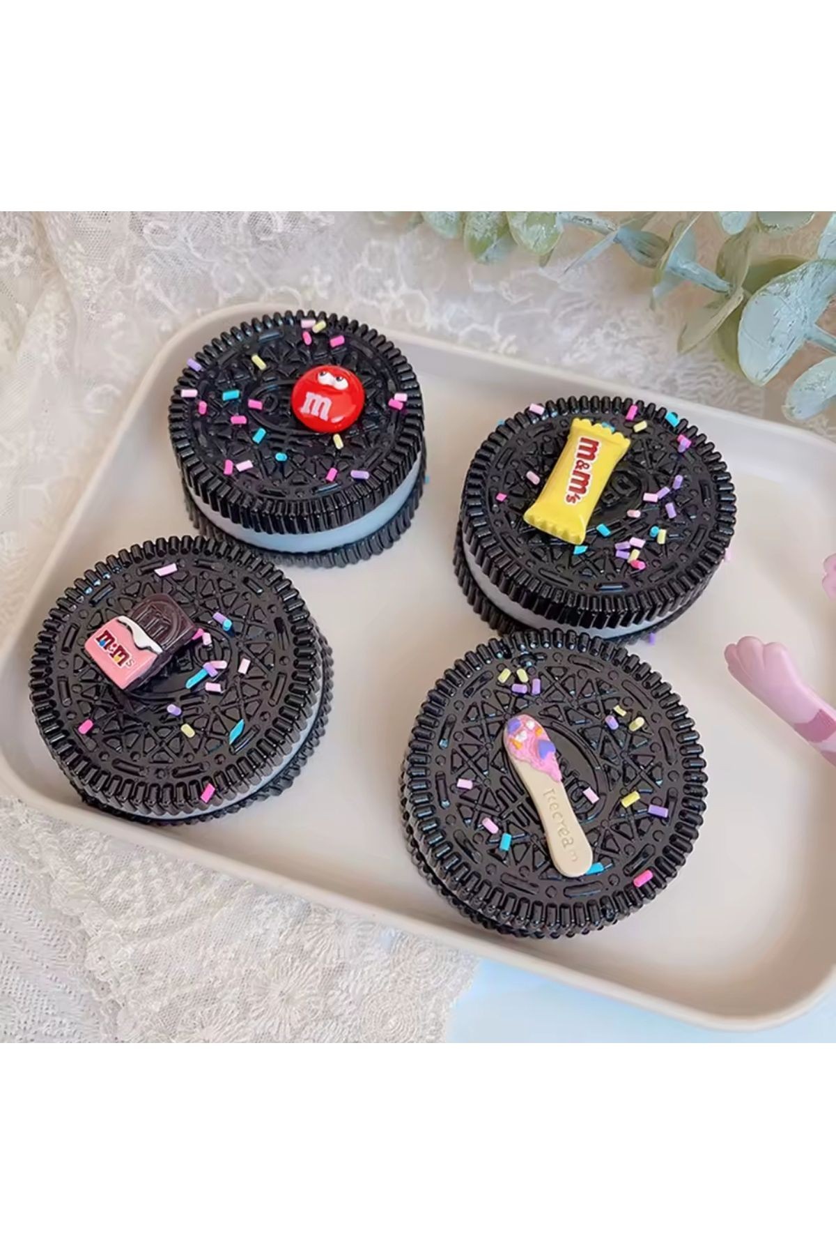 Oreo Sukuşi Yumoş Jel Stres Oyuncağı OREO Model Squishy Elastik Kedi Patisi Taba