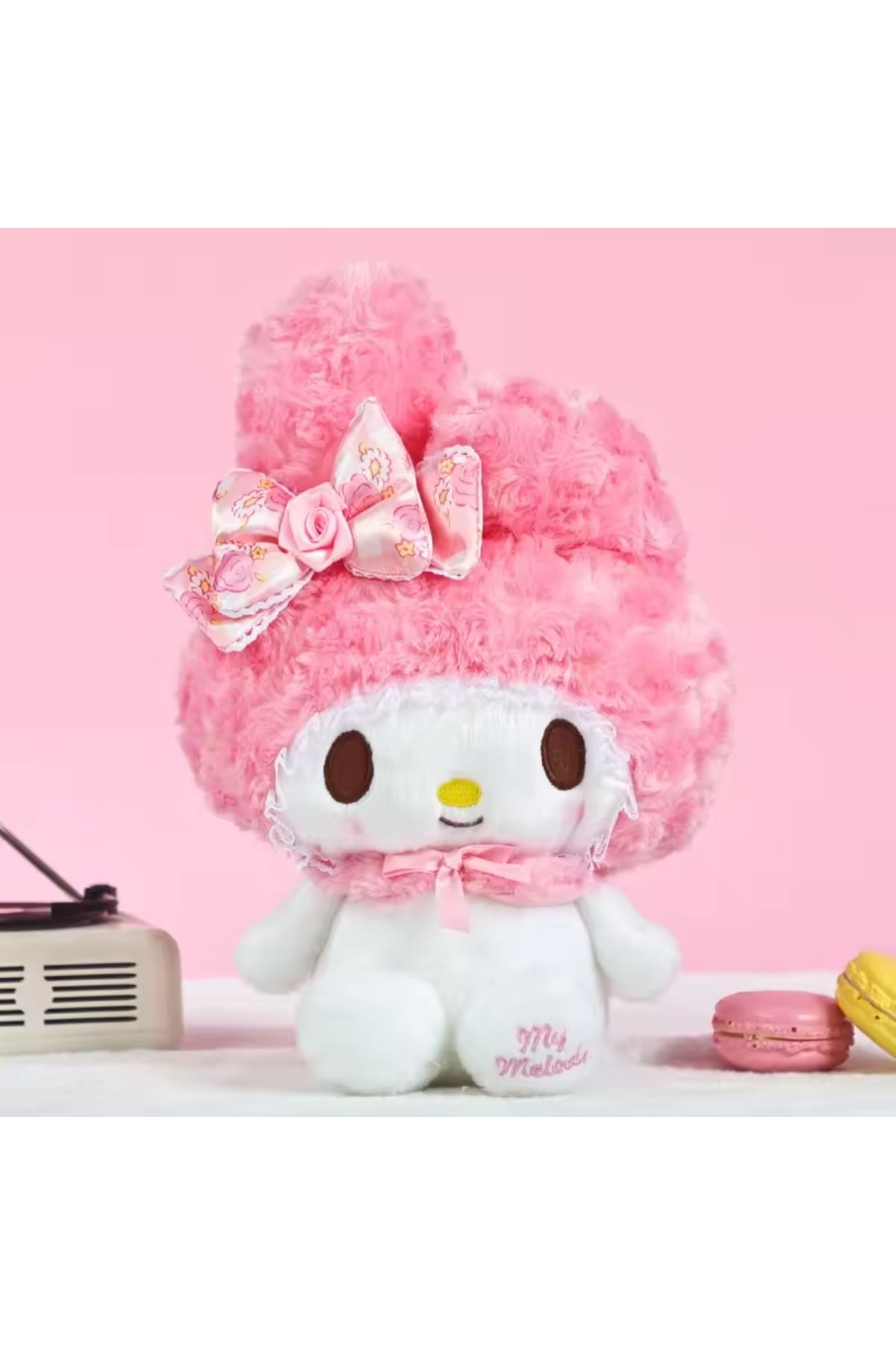 Melodi peluş oyuncak hello kitty arkadaşı my melody peluş oyuncak 40cm kawaii yumoş hediye