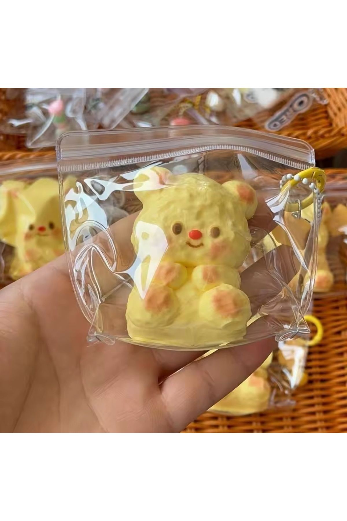 Ayıcık Sukuşi Yumoş Jel Stres Oyuncağı ayı Squishy anahtarlık Kedi Patisi Taba
