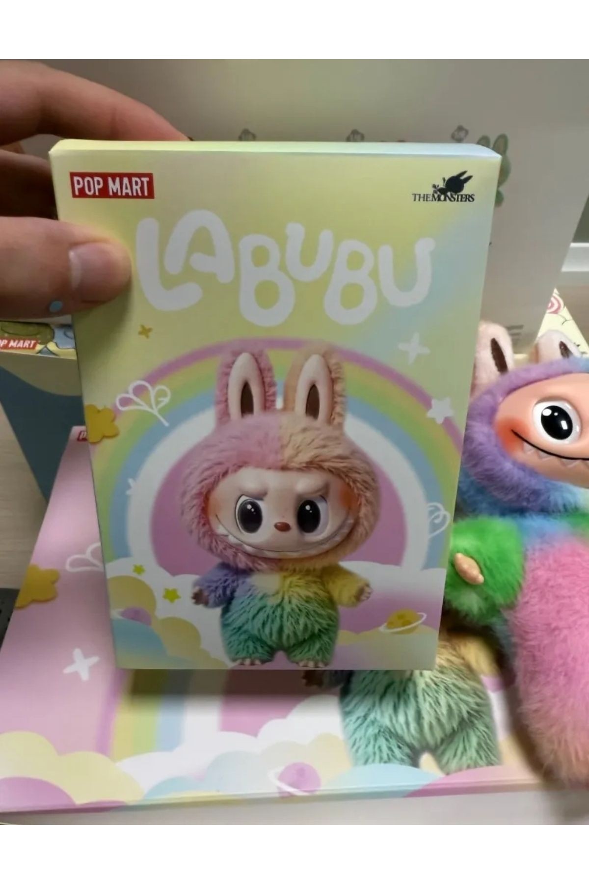 Labubu anahtarlık sürpriz kutulu 4. Nesil yeni tarz renkli popmart labubu peluş oyuncak çanta charmı