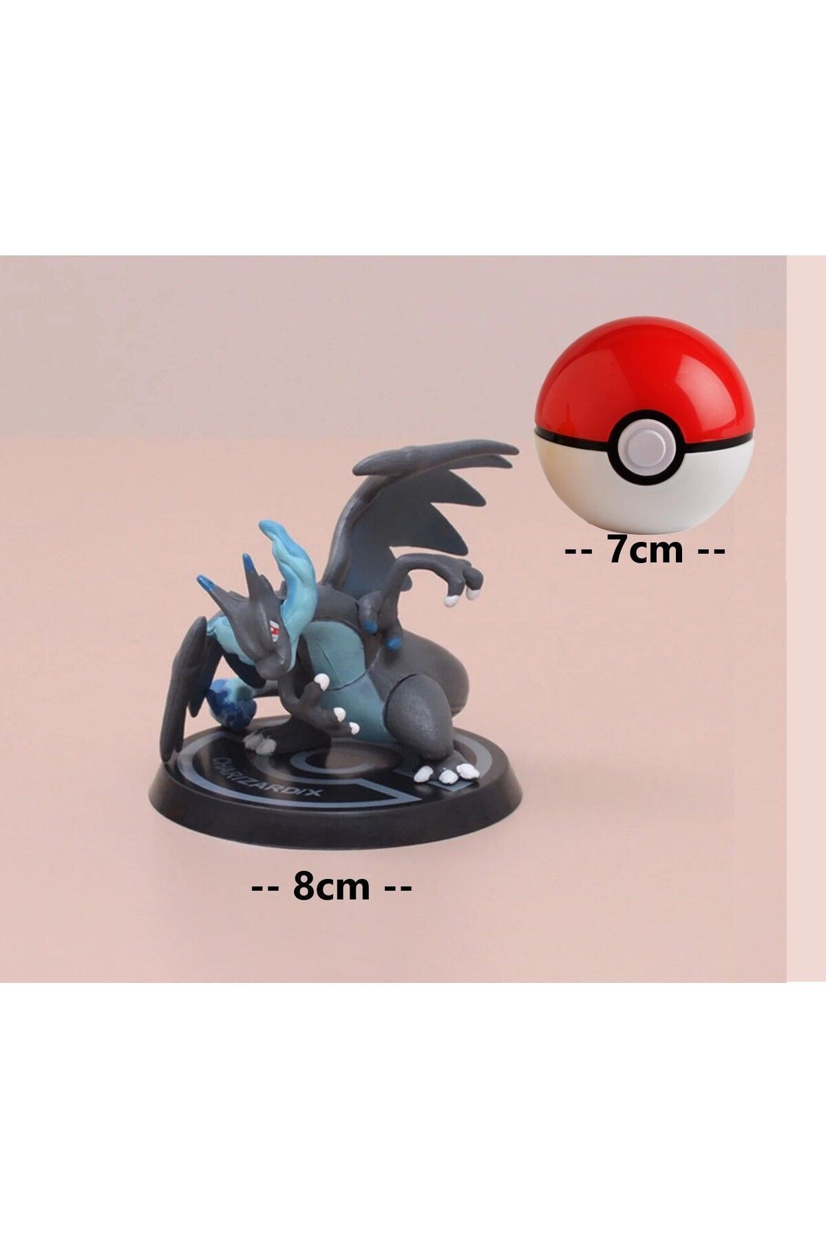 1 Adet Blastoise Pokemon Figür 8cm Ve 1 Adet Poketopu - Pokemon Pokeball - mega charizard stant 8cm
