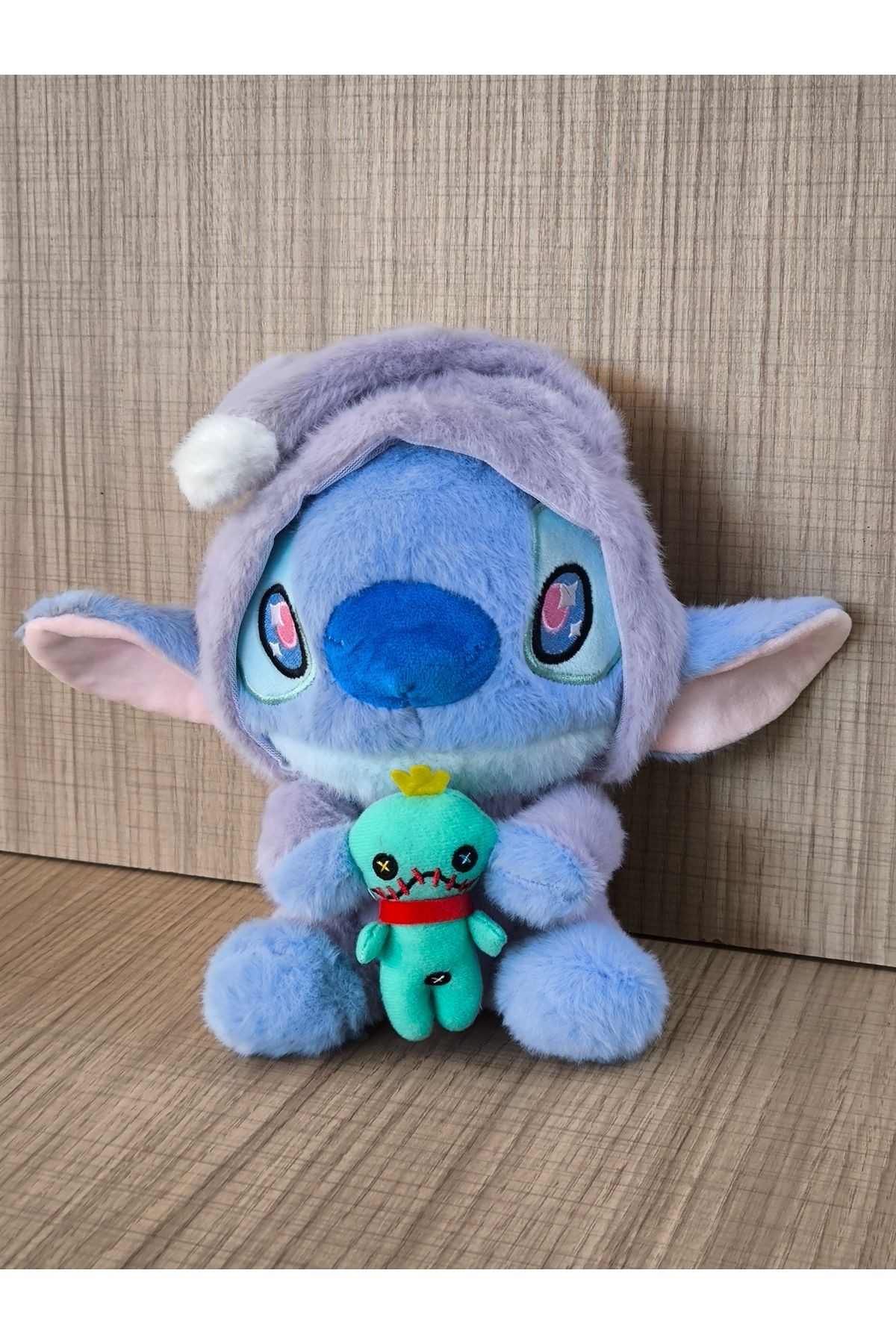 stitch peluş oyuncak 30cm popmart kostümlü stich peluş oyuncak figür - mor