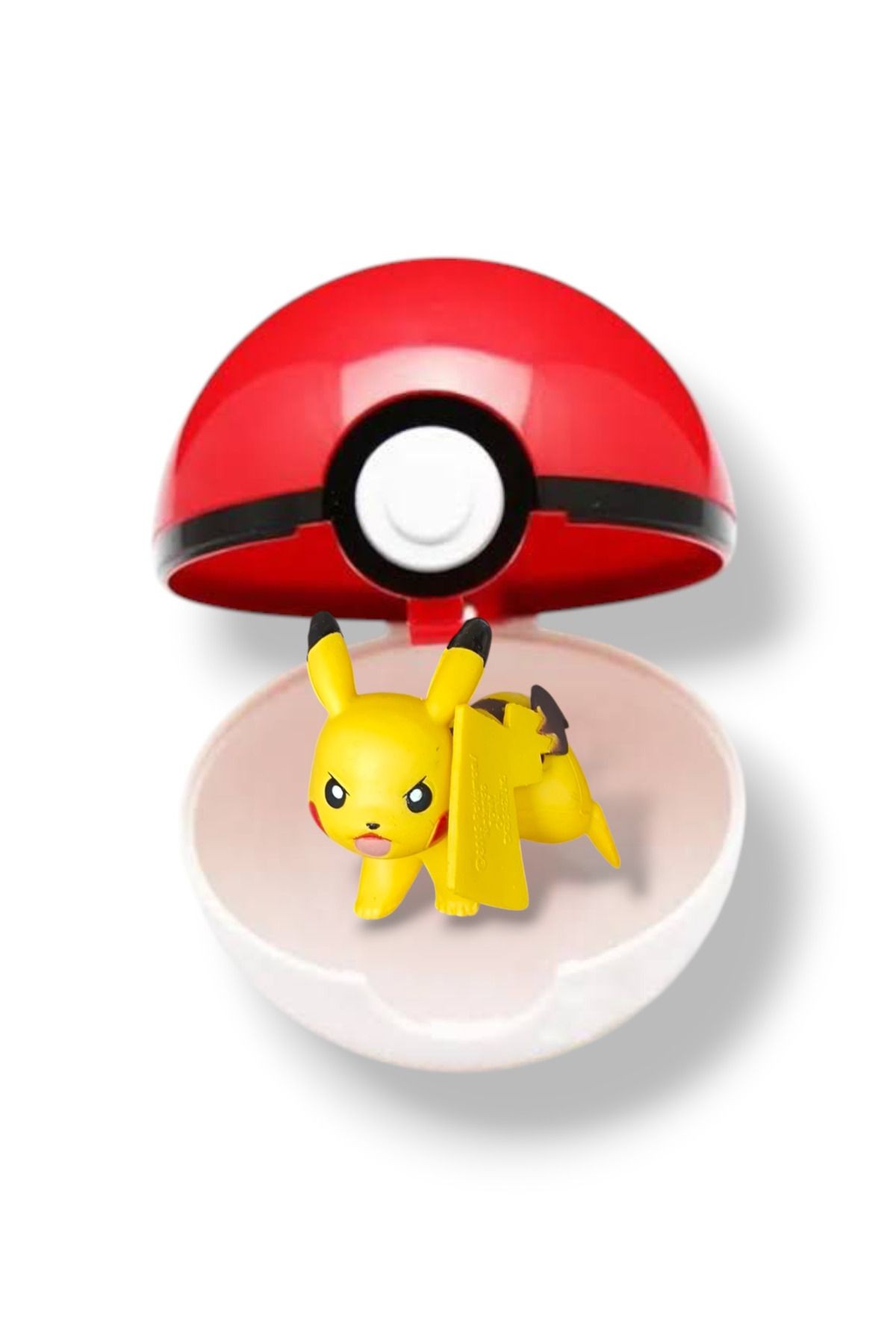 Pikachu figür oyuncak ve poketopu set. Pokemon figür pokeball ve Pikachu figür set