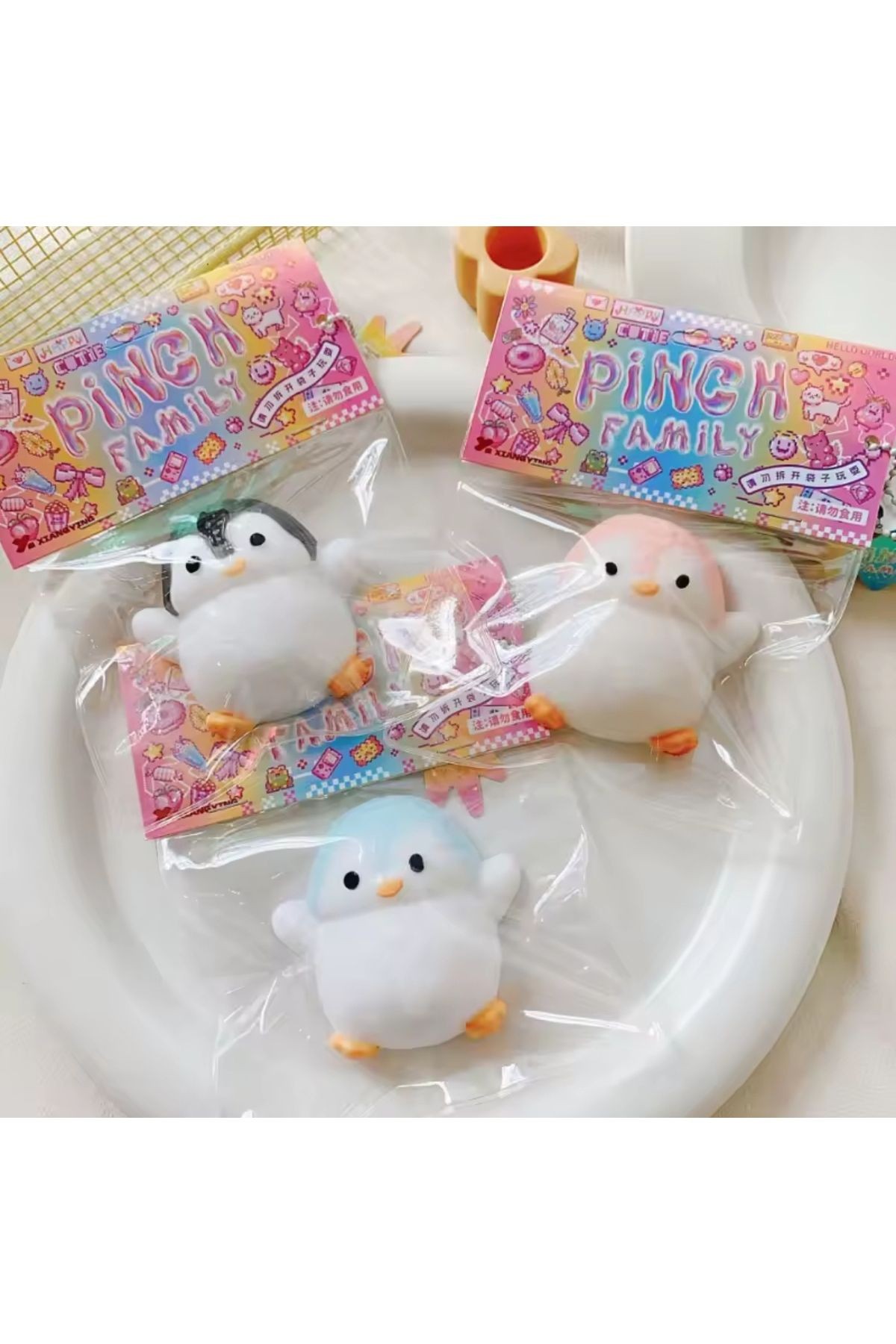 Penguen Sukuşi Yumoş Jel Stres Oyuncağı penguen Squishy Elastik Kedi Patisi Taba