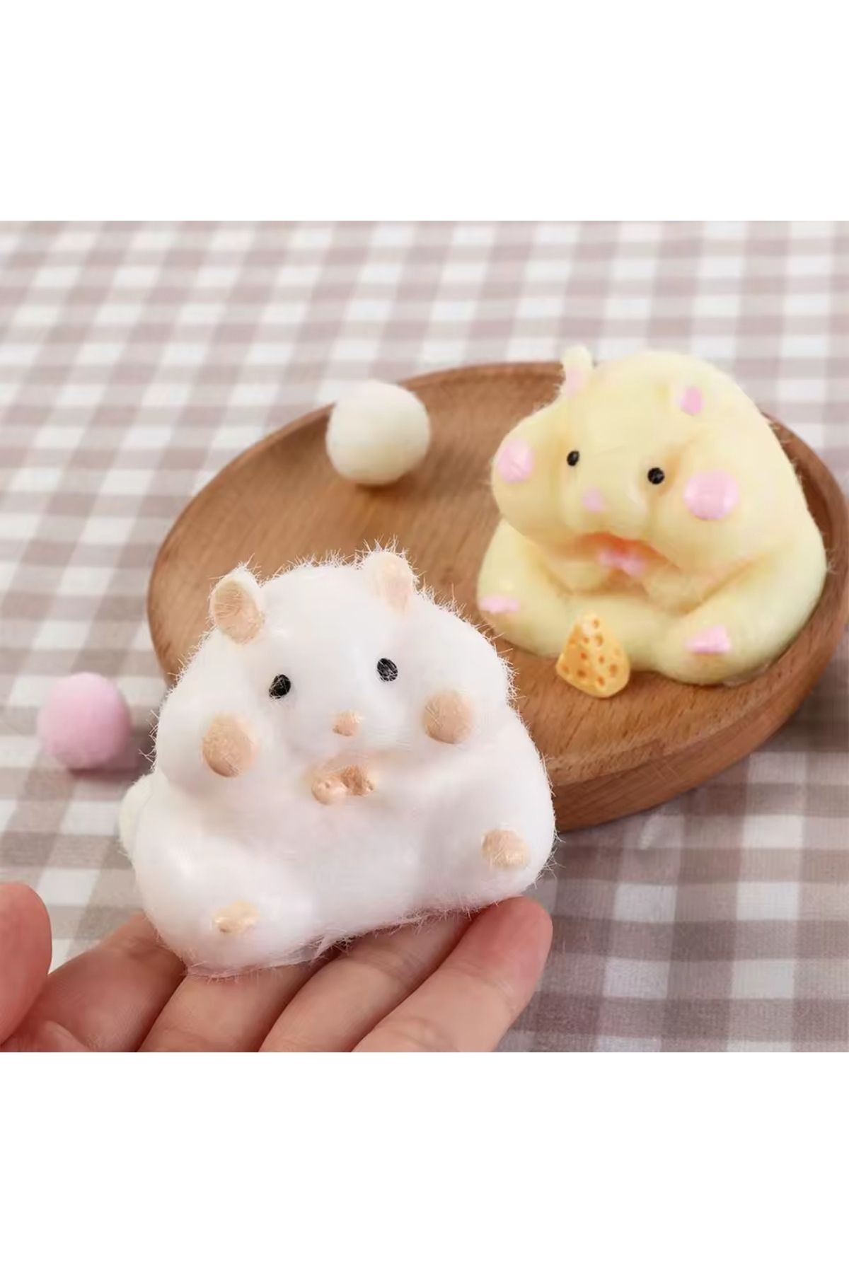 Hamster Sukuşi Yumoş Jel Stres Oyuncağı fare Model Squishy Elastik Kedi Patisi Taba