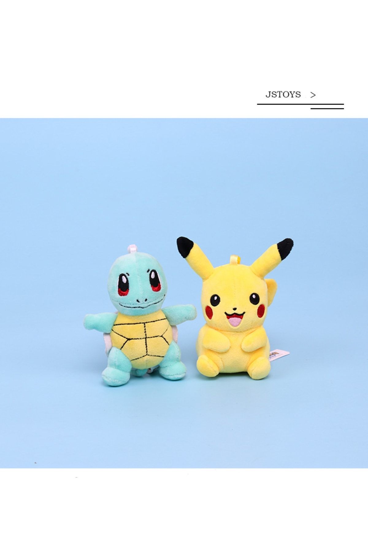 Squirtle Ve Pikachu 10cm Anahtarlık Peluş 2 Adet