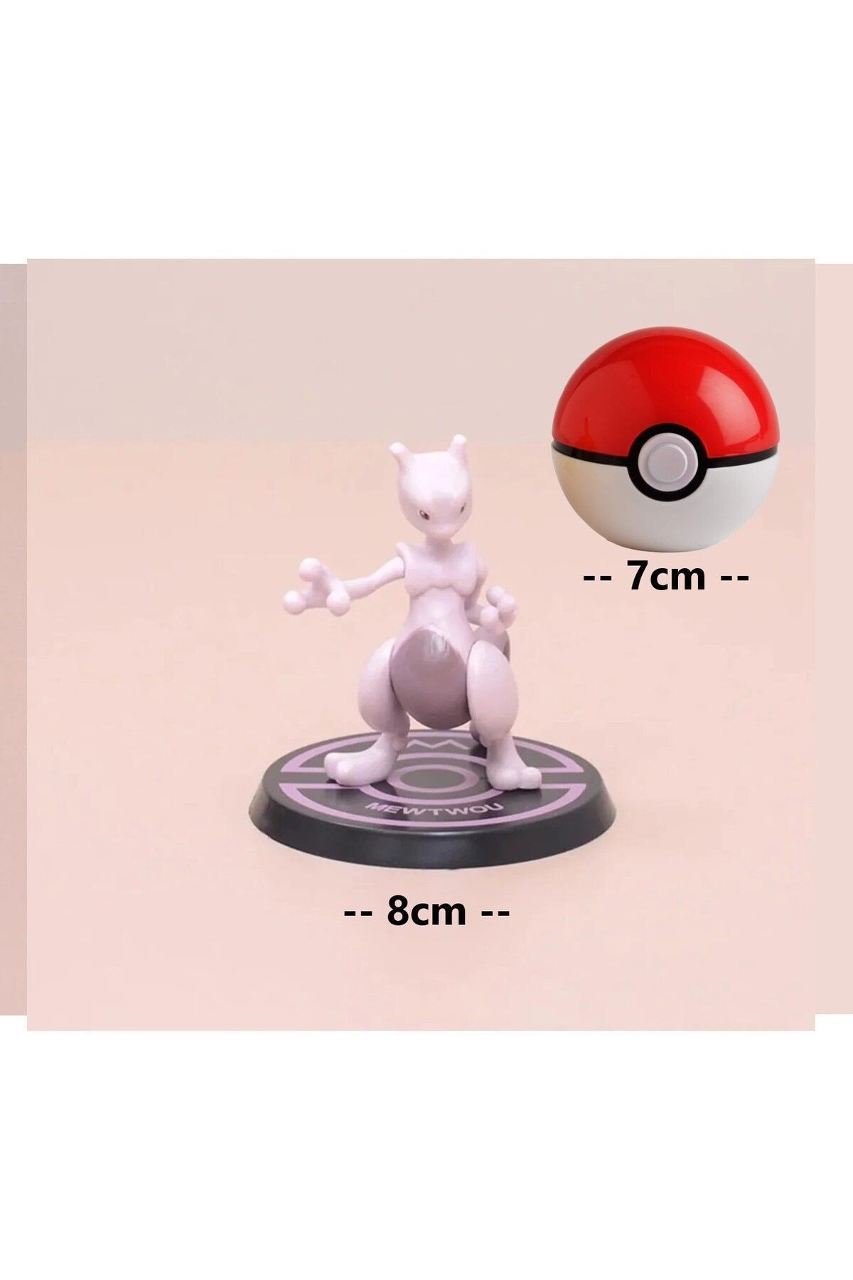 1 Adet Blastoise Pokemon Figür 8cm Ve 1 Adet Poketopu - Pokemon Pokeball - mewtwostant8cm
