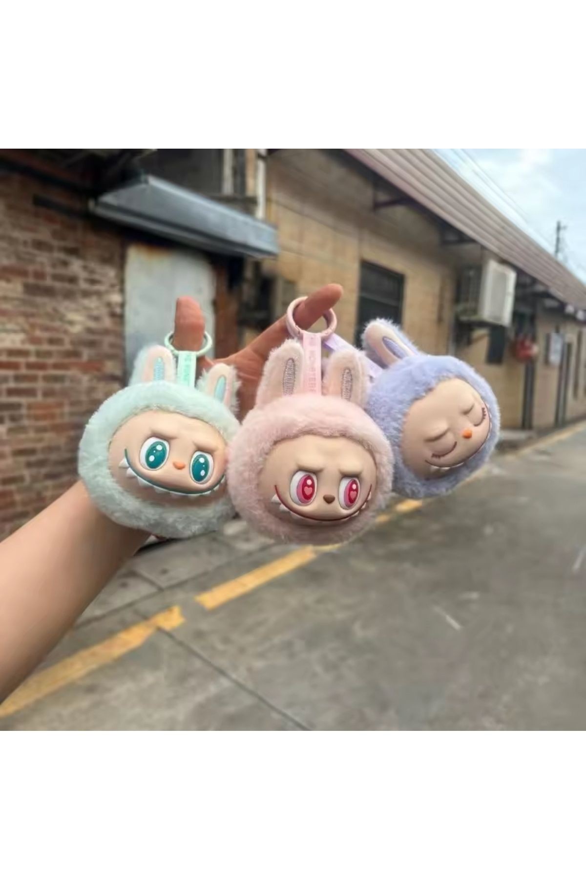 Labubu Peluş Oyuncak Ithal Labubu Anahtarlık Sadece Kafa Model Büyük Boy Kutusuz